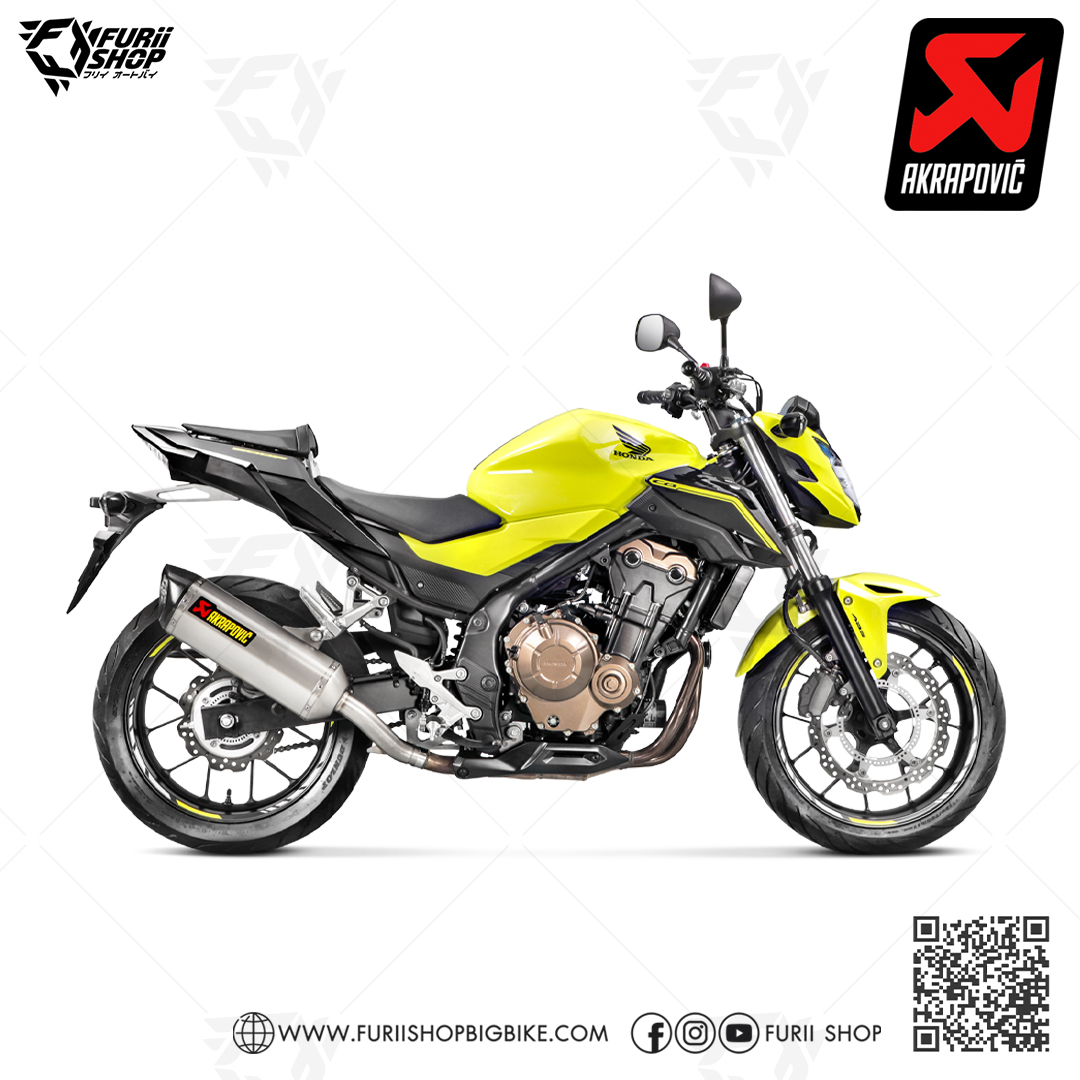 ท่อแต่ง Akrapovic Slip on Titanium new shape ทรงใหม่ : for Honda CBR 500 X,F,R 2019-2021 All New !!