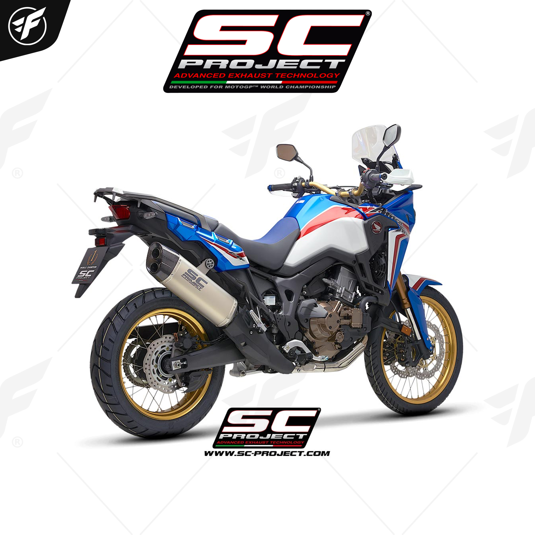 HONDA CRF1000L AFRICA TWIN (2016 - 2019) - ADVENTURE | Adventure Muffler Titanium