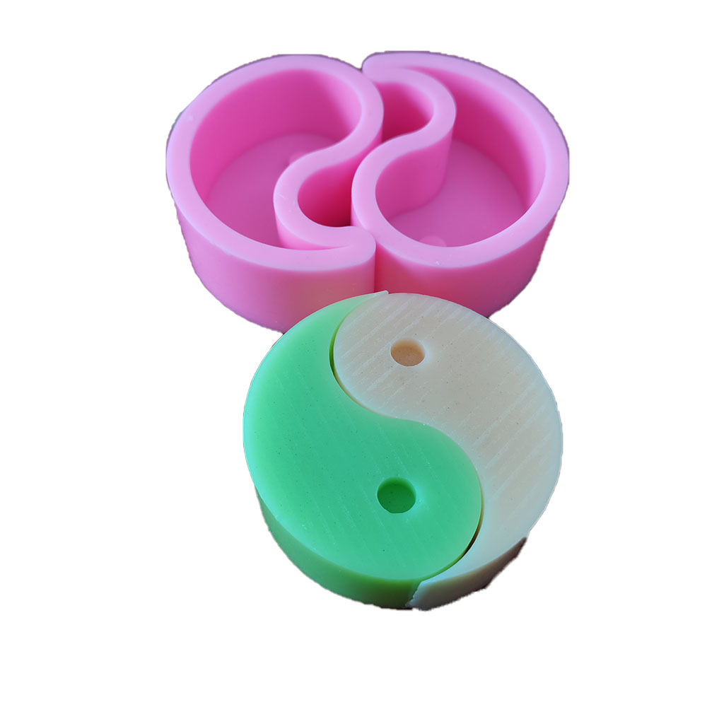 พิมพ์ซิลิโคน พิพม์หยินหย่าง แม่พิพม์เทียน สบู่