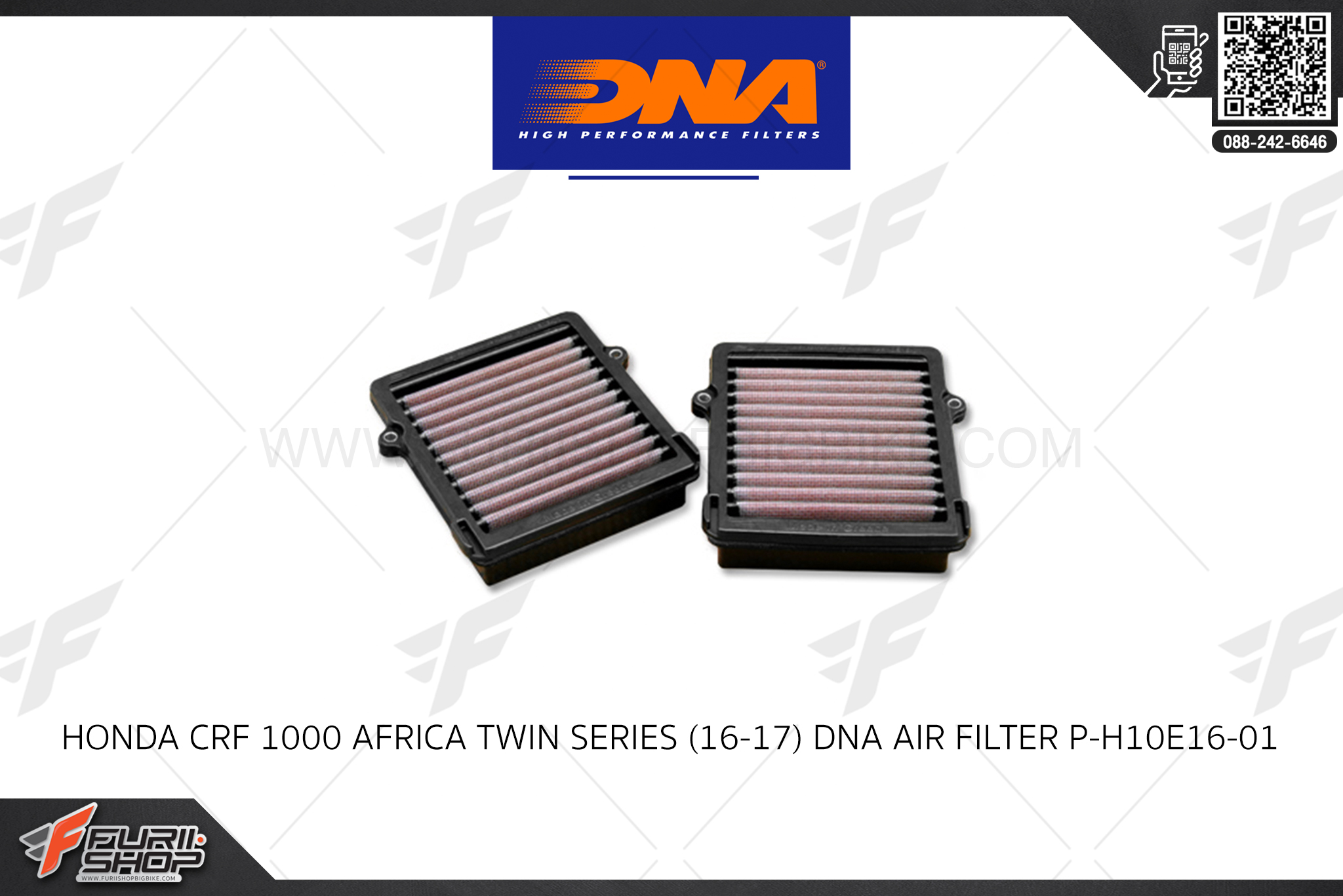 กรองอากาศ DNA HIGH PERFORMANCE FILTERS : HONDA CRF 1000 AFRICA TWIN SERIES (16-17)