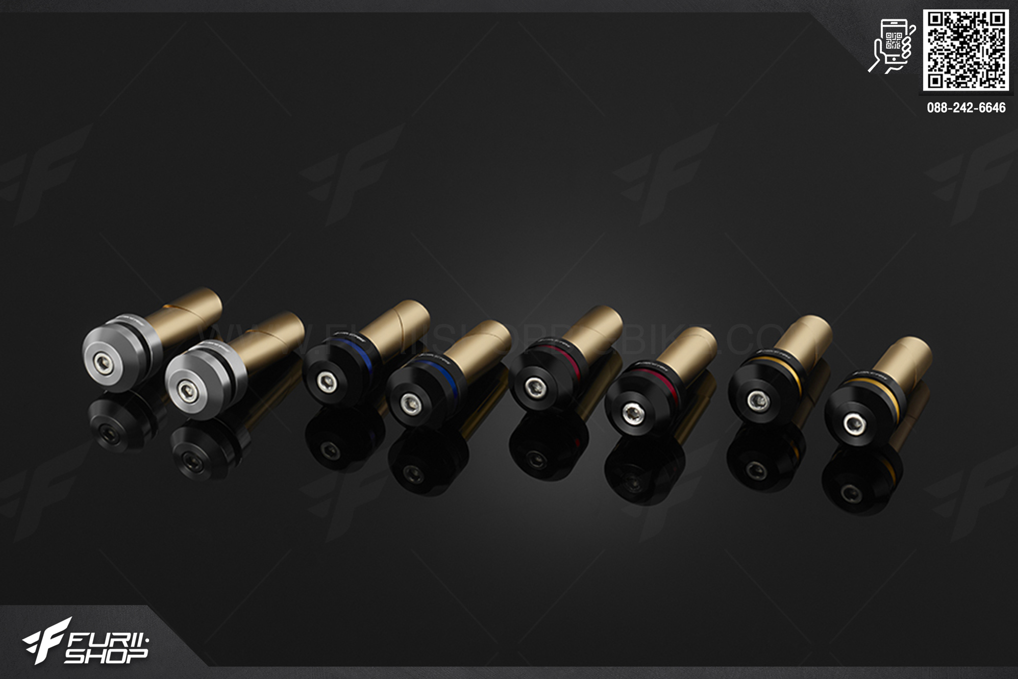 ตุ้มปลายแฮนด์ Handle Bar Caps with weighted brass inside for BIKERS’ Handle Bar Bikers Yamaha M-Slaz