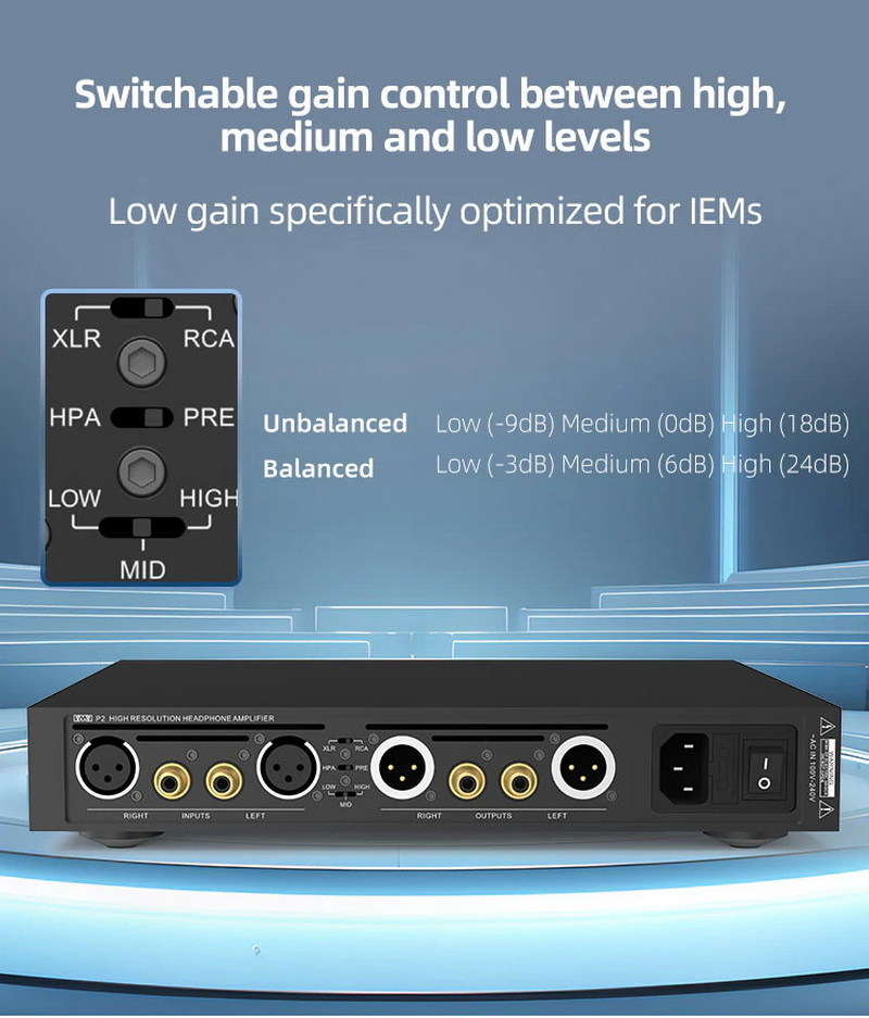 SMSL VMV P2 Headphone Amplifier ตั้งโต๊ะ รองรับ Hi-Res ประกันศูนย์ไทย