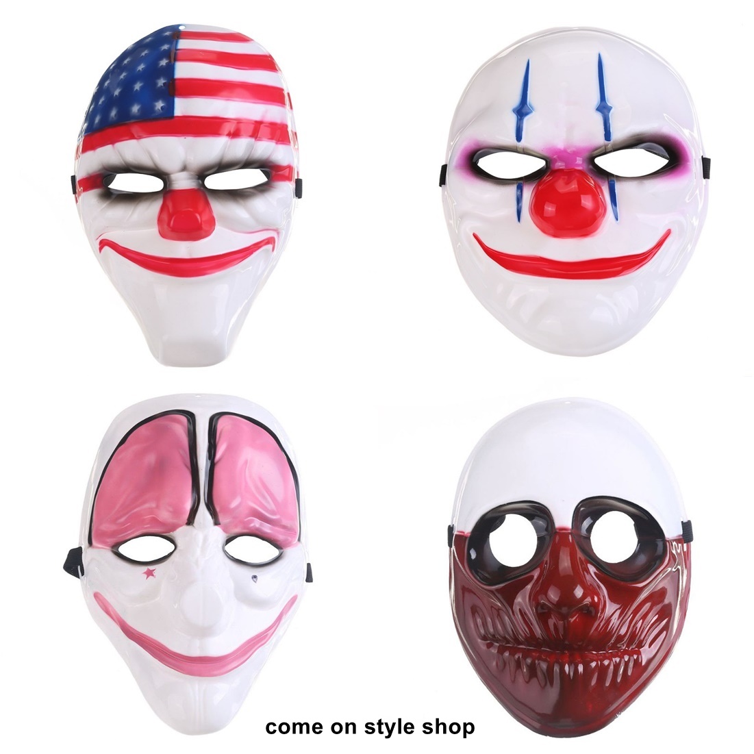หน้ากากแฟนซี จากเกมส์สุดฮิต Payday2 หน้ากากปาร์ตี้ ออกงาน แฟนซี คอสเพลย์ การแสดง Payday Mask cosplay halloween fancy costume party (4 แบบ)