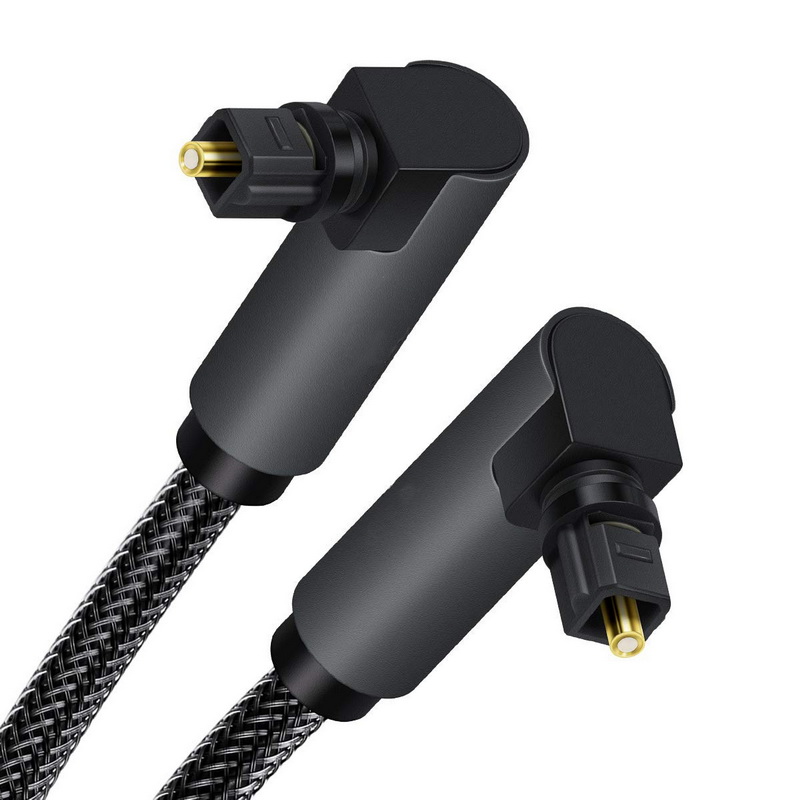 X-Tips BEND สาย Optical หัวงอ 2 ด้าน รองรับ SPDIF 5.1 / 7.1 สายถักหนังงูทนทาน