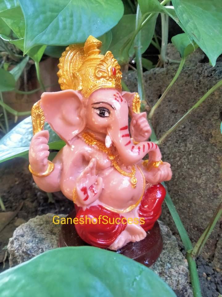 พระพิฆเนศปางเศรษฐี เรซิ่น สูง 5 นิ้ว มีหลายสี