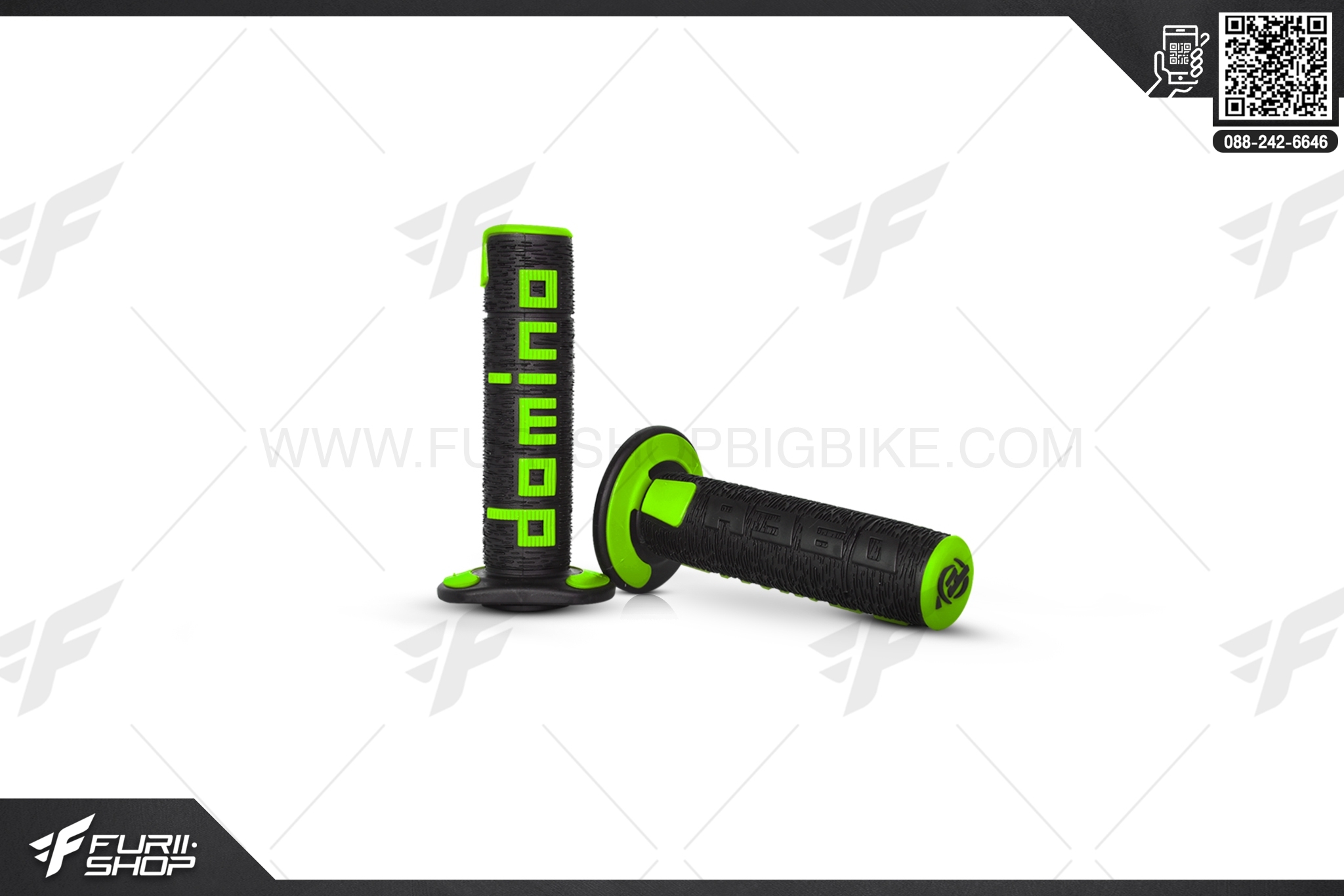 ปลอกแฮนด์ Domino Racing รุ่น A 360 สี ดำ-เขียว ปี 2020 รหัส A36041C4044A7-0