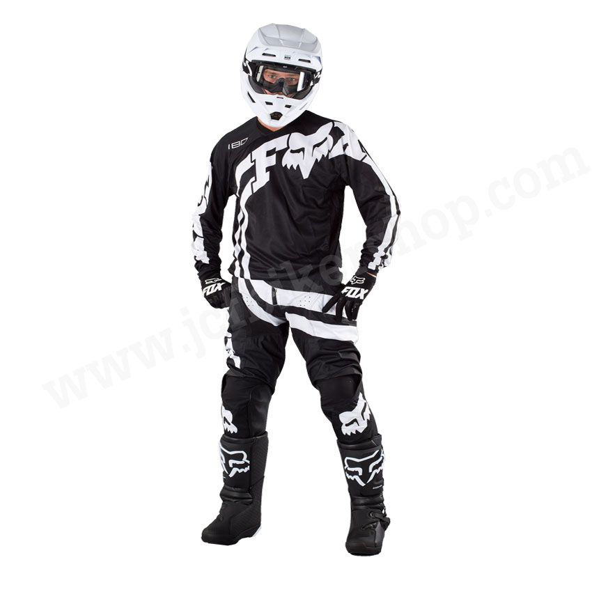 ชุดวิบาก ชุดขี่มอเตอร์ไซค์วิบาก Motocross-180 ดำ-ขาว