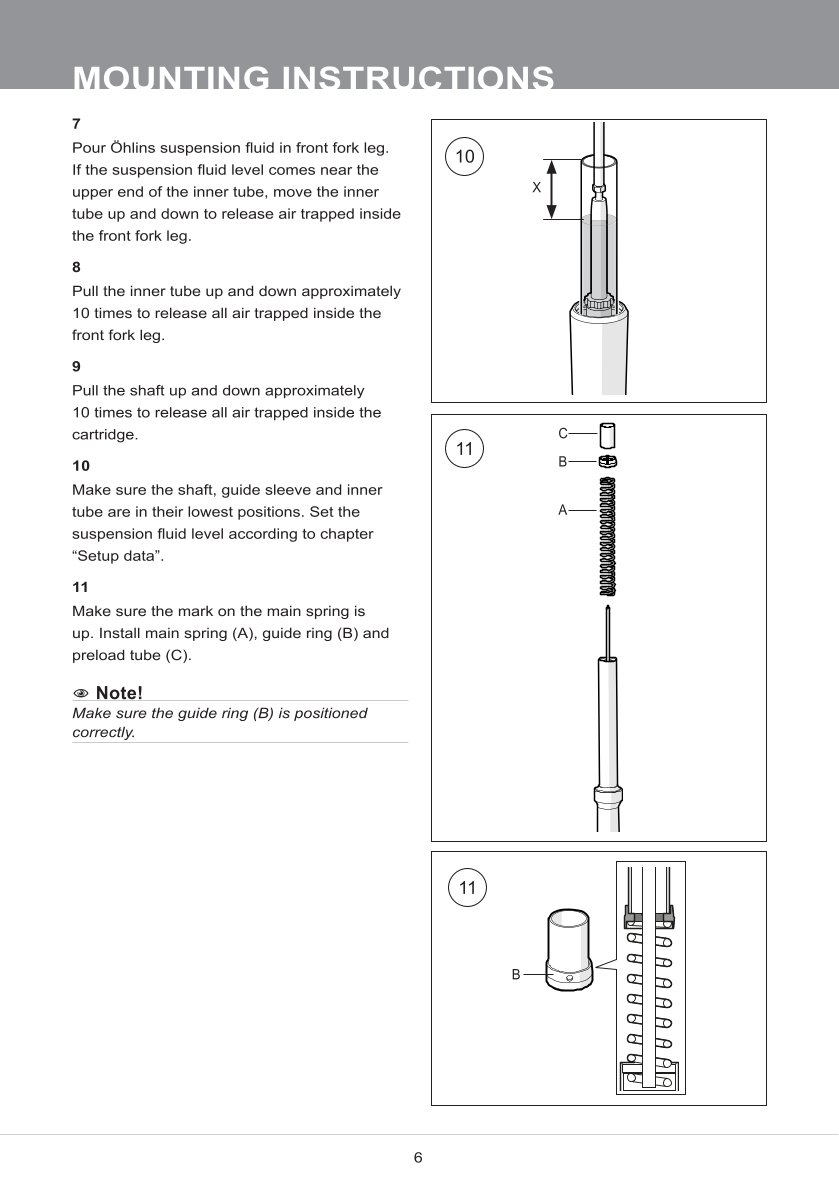สปริงโช้คหน้า Ohlins FKS224 For Kawasaki Ninja 400 2018-2023