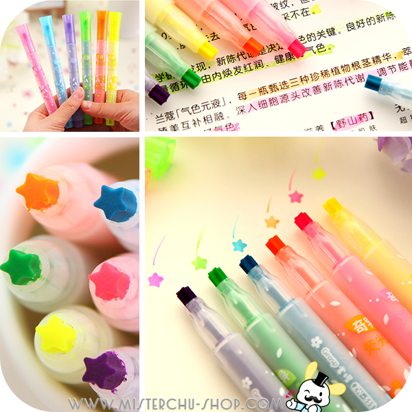 Little Star Highlighter ปากกาไฮไลท์ข้อความ ดาวน้อย