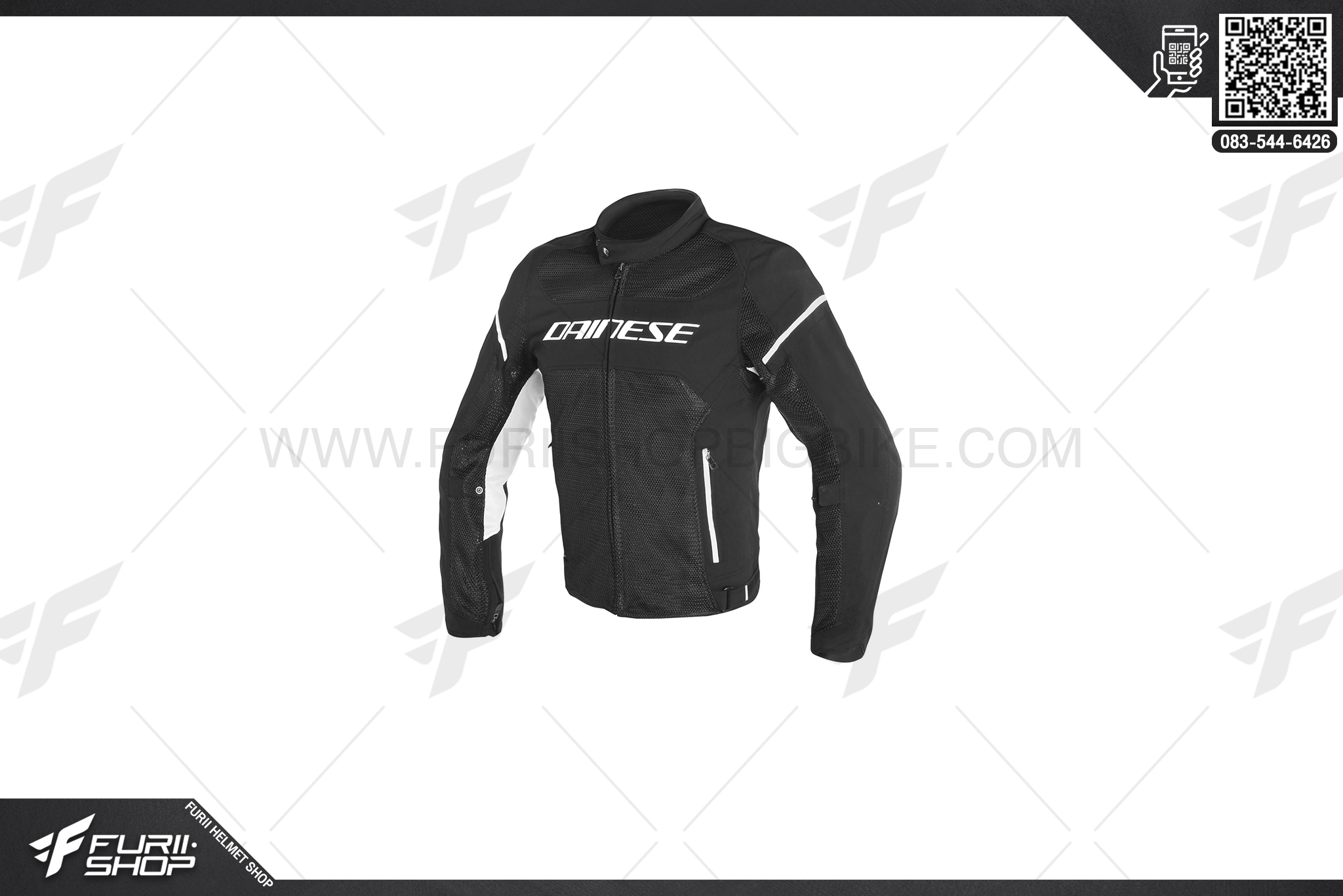 เสื้อแจ็คเก็ต DAINESE Air frame D1 Tex Jacket-blk/blk/white