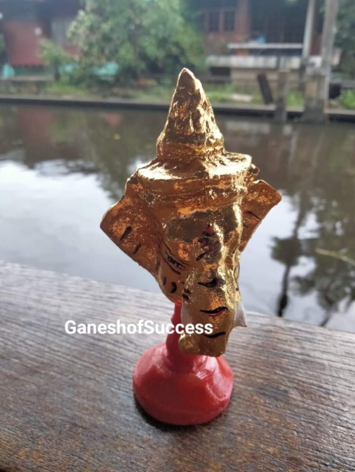 เศียรบรมครู เศียรพระพิฆเนศ ปิดทอง ขนาดเล็ก