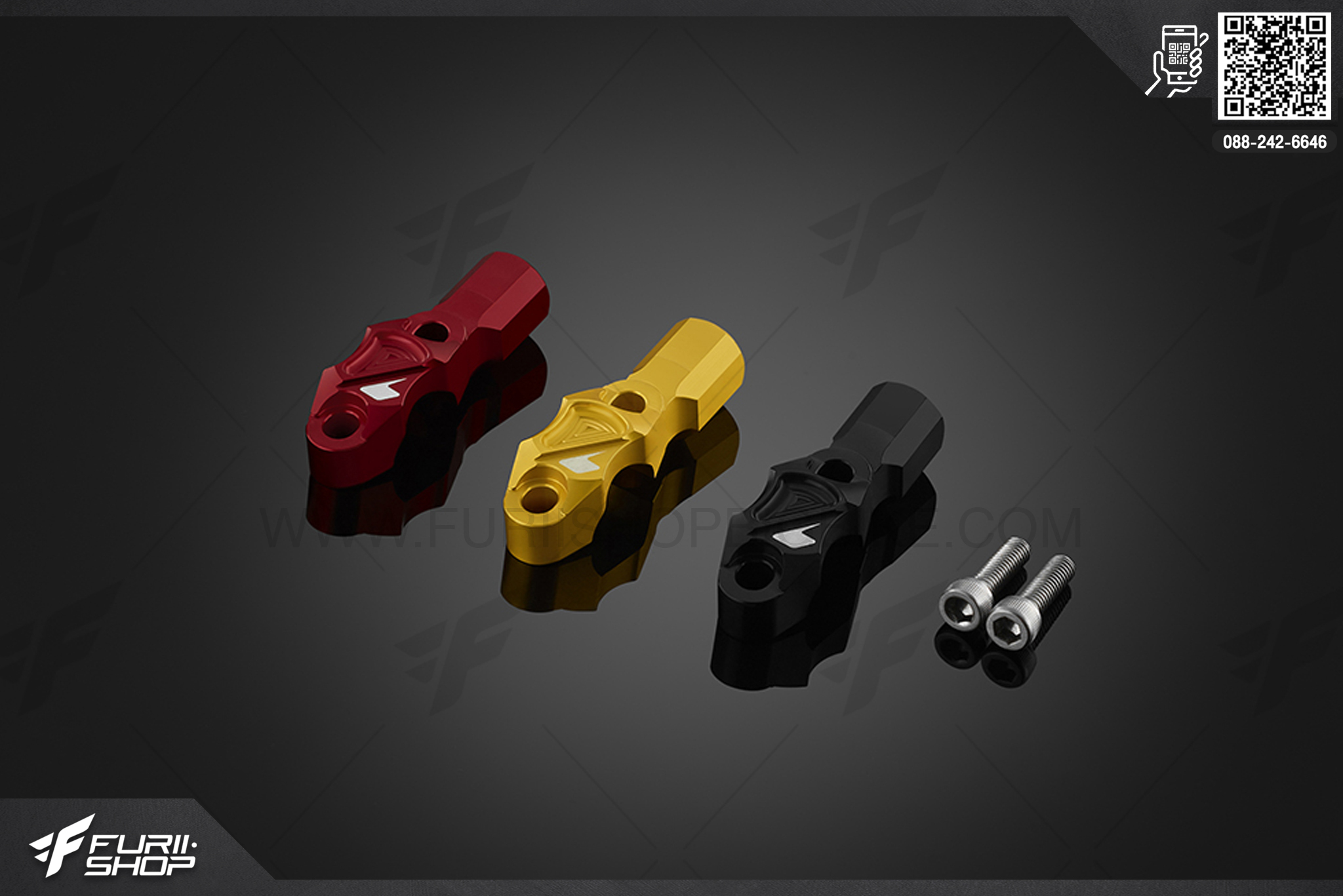 ประกับหูกระจก M10 เกลียวขวา (Rotating Bar Clamp With Mirror Hole M10 R/H (1 Pc)) Bikers Honda Forza 300 (2013-2017)