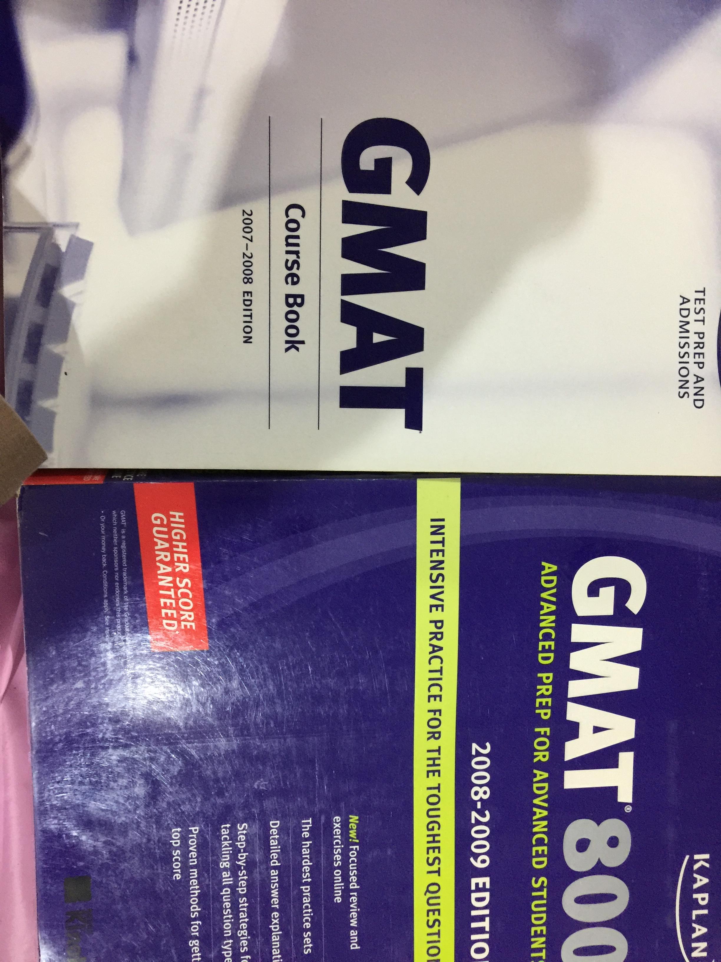 1) GMAT Course Book 2007-2008 Edition 2) GMAT 800. Advanced for advanced students 2008-2009 edition. intensive practice for the toughest Questions 0 กก.