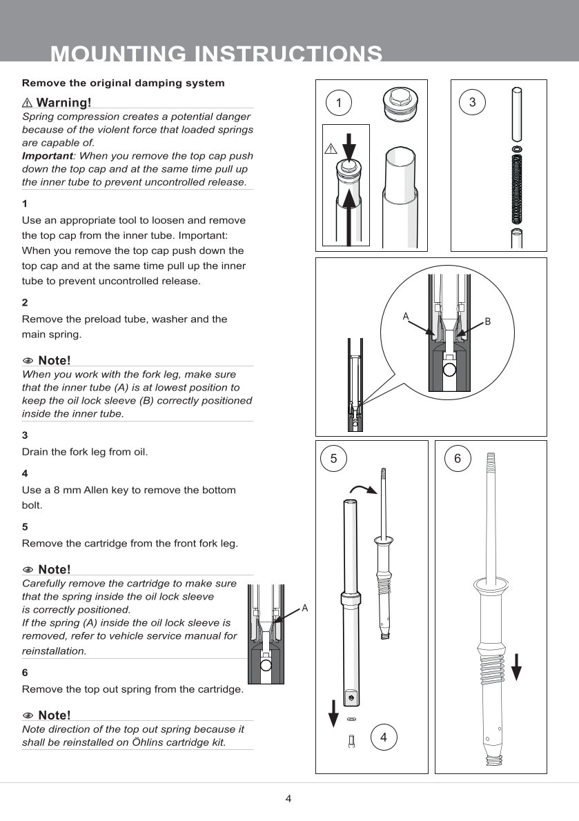 สปริงโช้คหน้า Ohlins FKS229 For Yamaha Tracer 7 GT 2021-2024