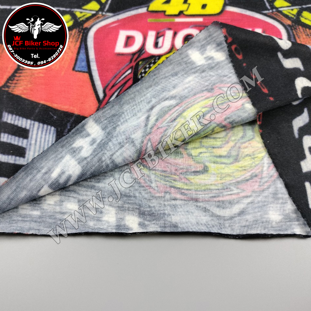 ผ้าบัฟ Ducati สีดำแดงลาย