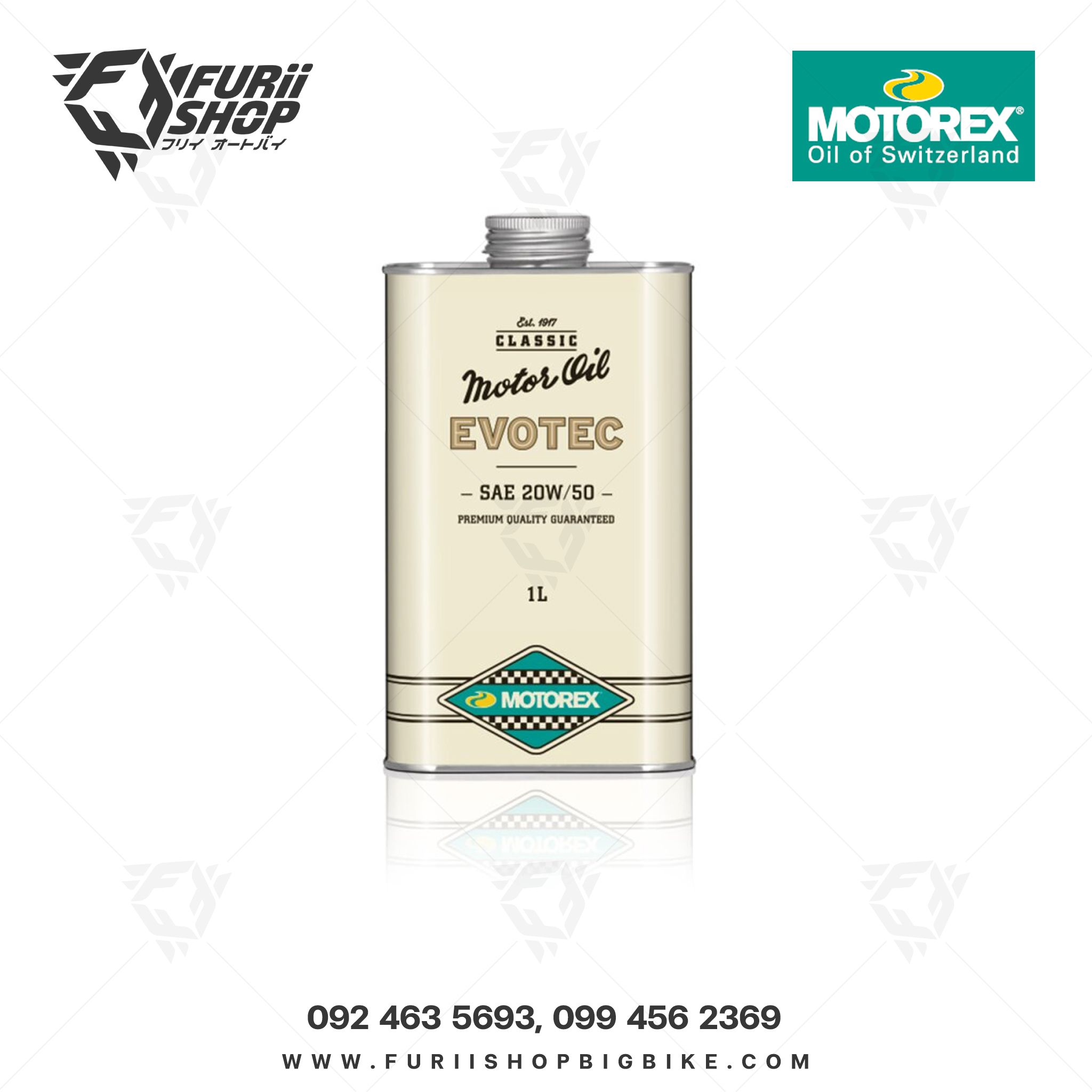 น้ำมันเครื่องมอเตอร์ไซค์ MOTOREX EVOTEC SAE 20W/50
