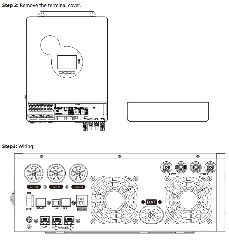 SRNE Hybrid inverter 6kW ไฮบริดออฟกริด ต่อแผง2สตริง ขนานเครื่องได้ รองรับการไม่ต่อแบต พร้อมฟังค์ชั่นออนกริดจากแผง และออนกริดฝั่งACoutput หมดปัญหาไฟย้อน