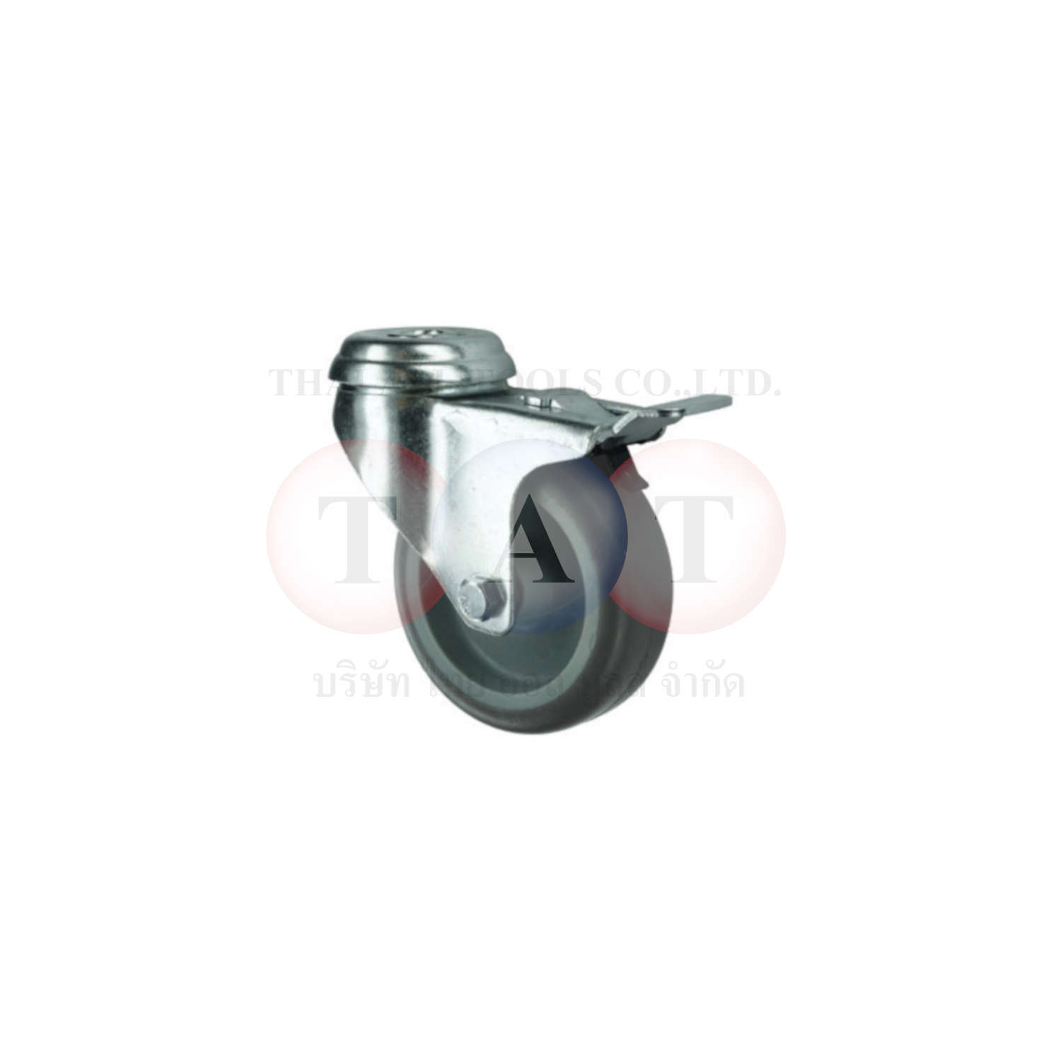 Atlas Workholders.BRAKED SWIVEL BOLT HOLE 1 25mm RUBBER TYRE