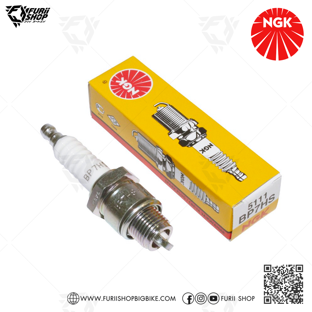 หัวเทียน NGK รุ่น NICKEL STANDARD ขั้ว NICKEL ( BP7HS ) ใช้สำหรับ Alfa / Belle / Mate / Spinter / Swing / RC100 / RC80 / Cosmo / GTX / Neon / Tuxedo / LEO