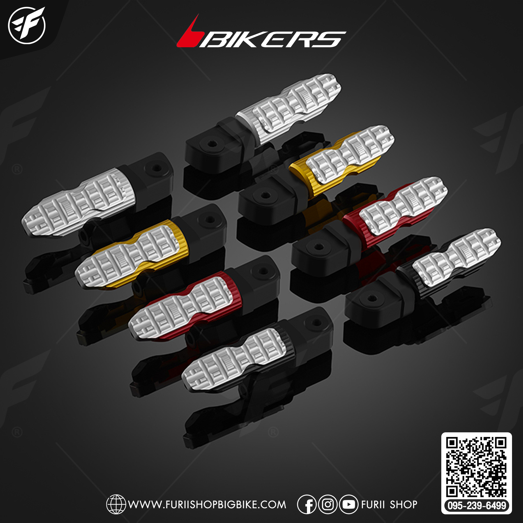 Bikers พักเท้าหลัง for Malaguti Madison150