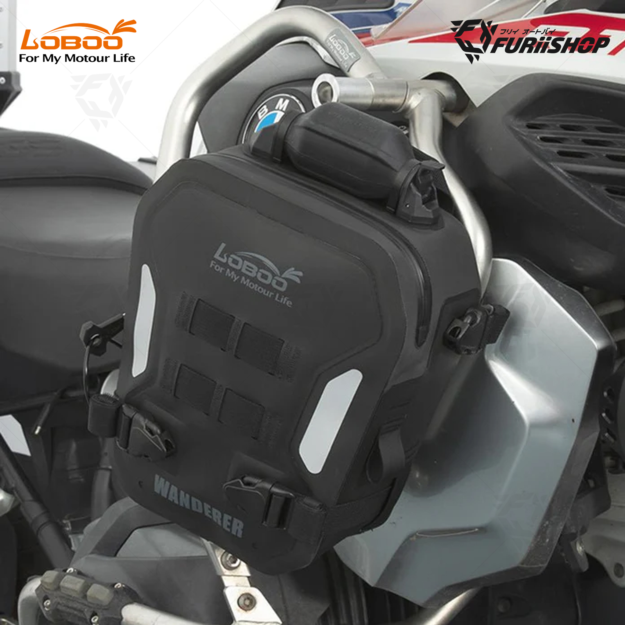 Wanderer (Inflatable) BHGB05T กระเป๋าติดแครชบาร์ 6L แบบปั้มลมได้ สีดำ