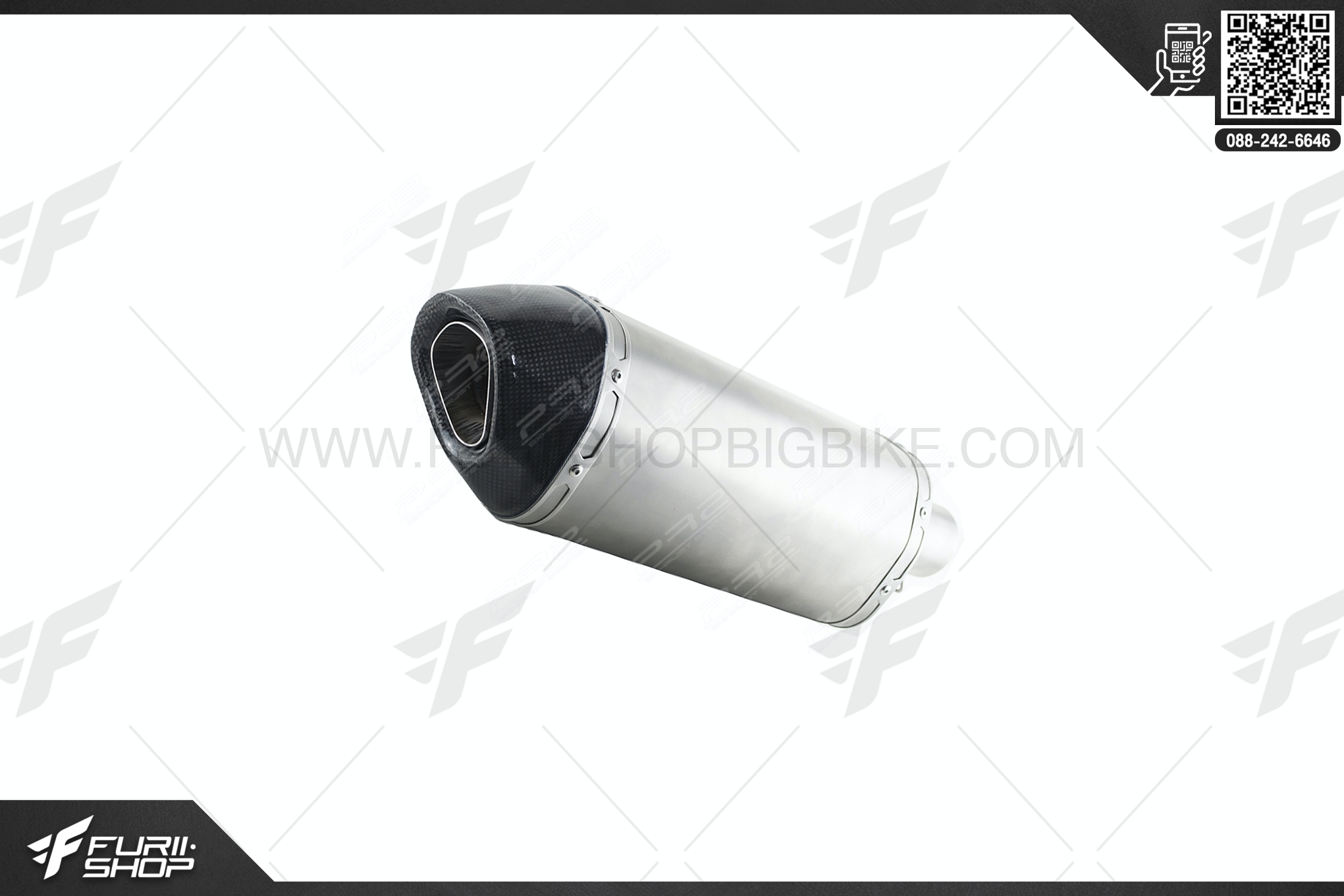 ท่อไอเสีย มอเตอร์ไซค์ PR2 AK TITANIUM COLOR R1 GRADE B FOR KAWASAKI NINJA 1000, Z1000
