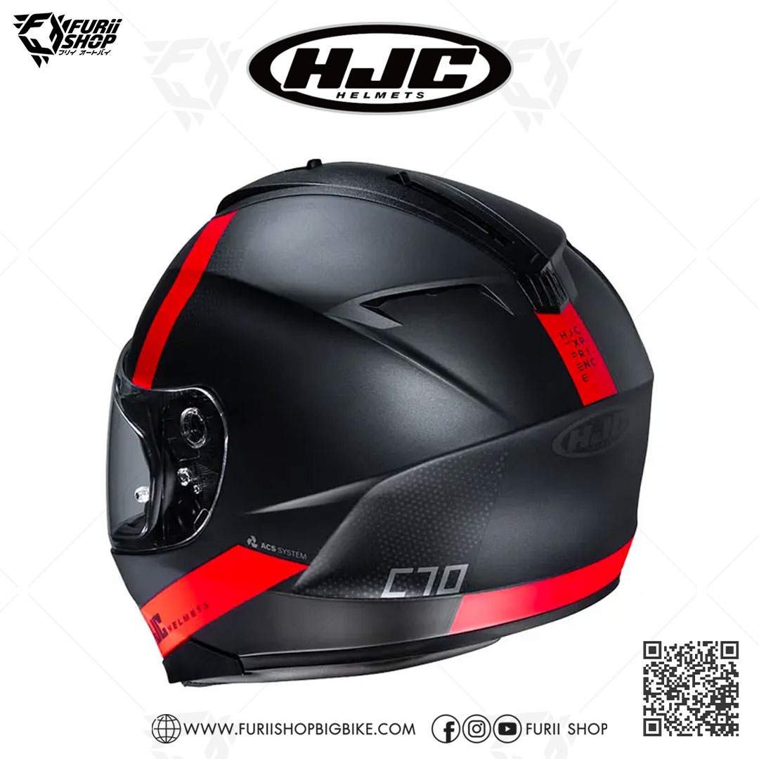 หมวกกันน็อคเต็มใบ(มีแว่นกันแดด) HJC C70 : EURA MC1SF