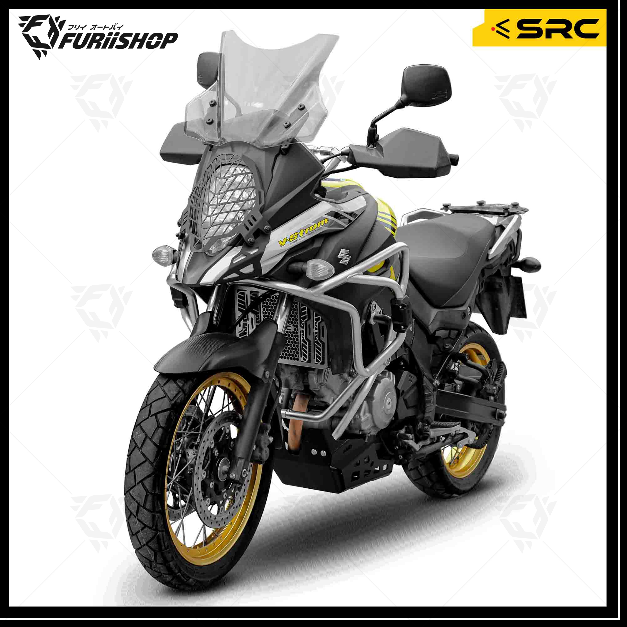 แคชบาร์ CRASH BAR FULL SET FOR SUZUKI V-STROM 650