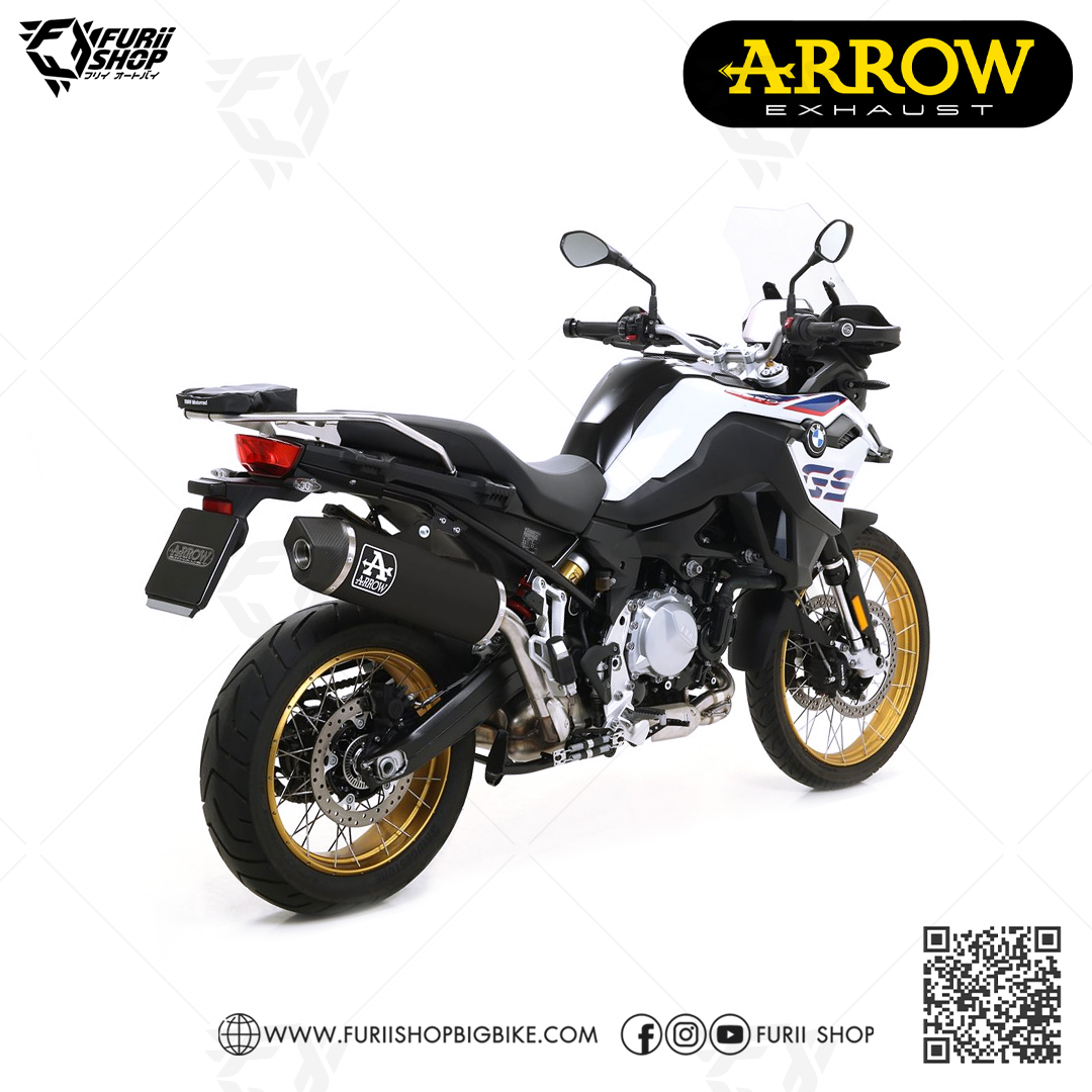 ท่อมอเตอร์ไซค์ Arrow Slip on Dark-Carbon : for BMW F850GS 2018-2021 /F750GS 2018-2021