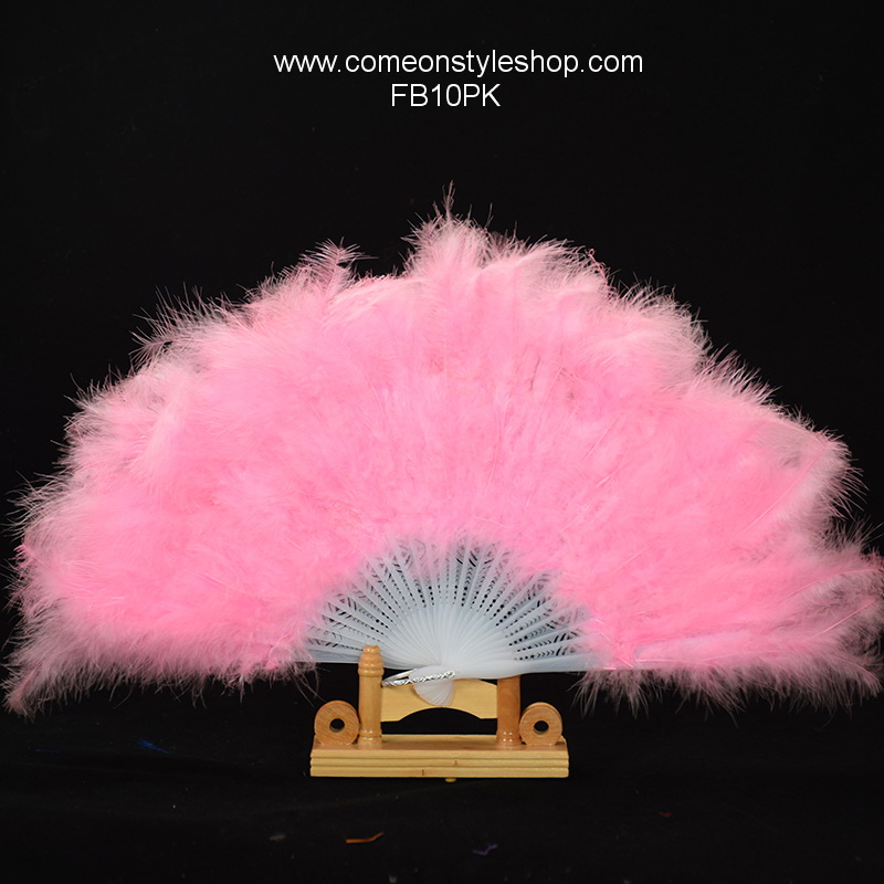 พัดขนนก วินเทจ แกสบี้ Hand Fan Feather