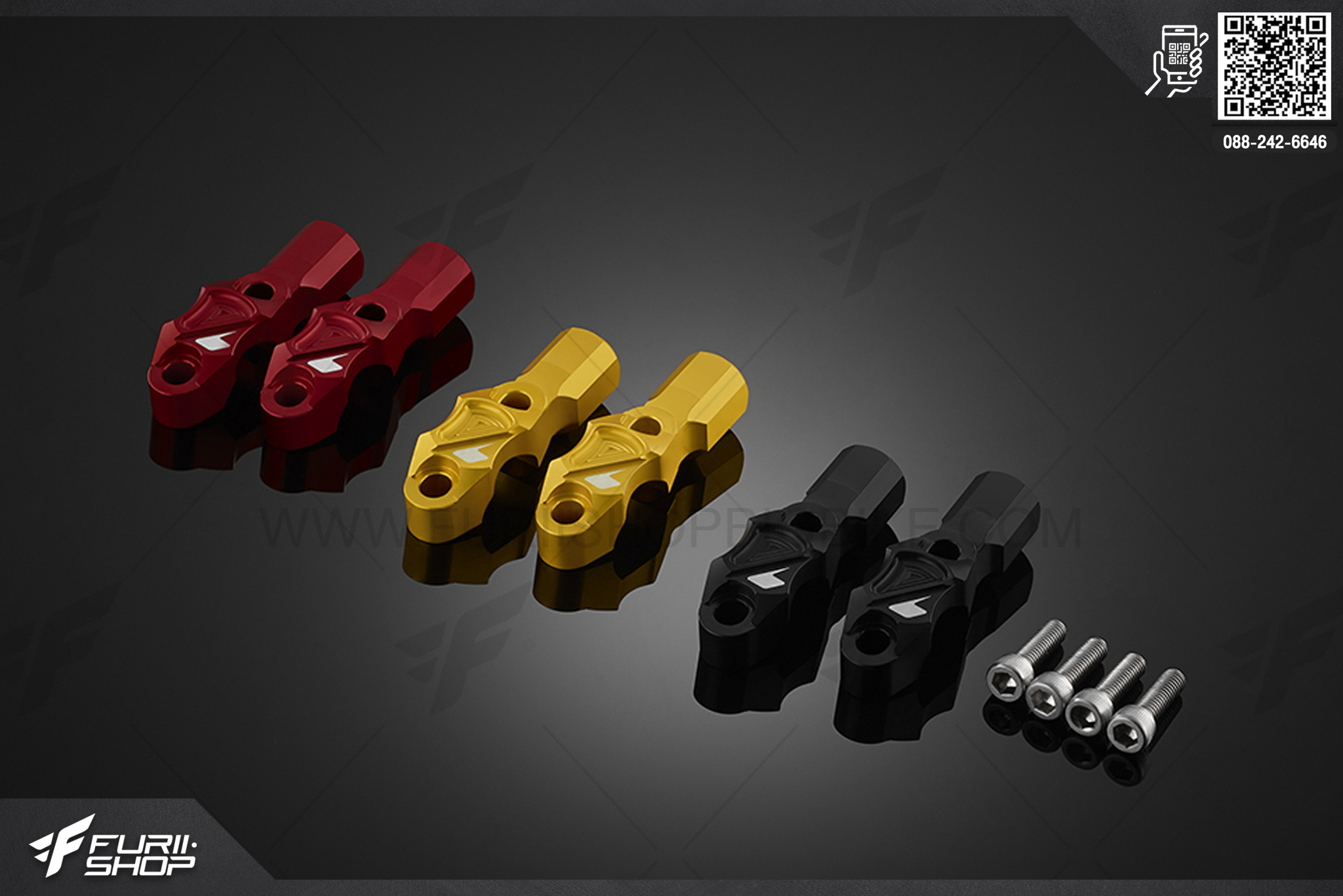 ประกับหูกระจก M10 เกลียวขวา (Rotating Bar Clamps With Mirror Hole M10 R/H (2 Pc)) Bikers Honda PCX 150 (2016-2017)