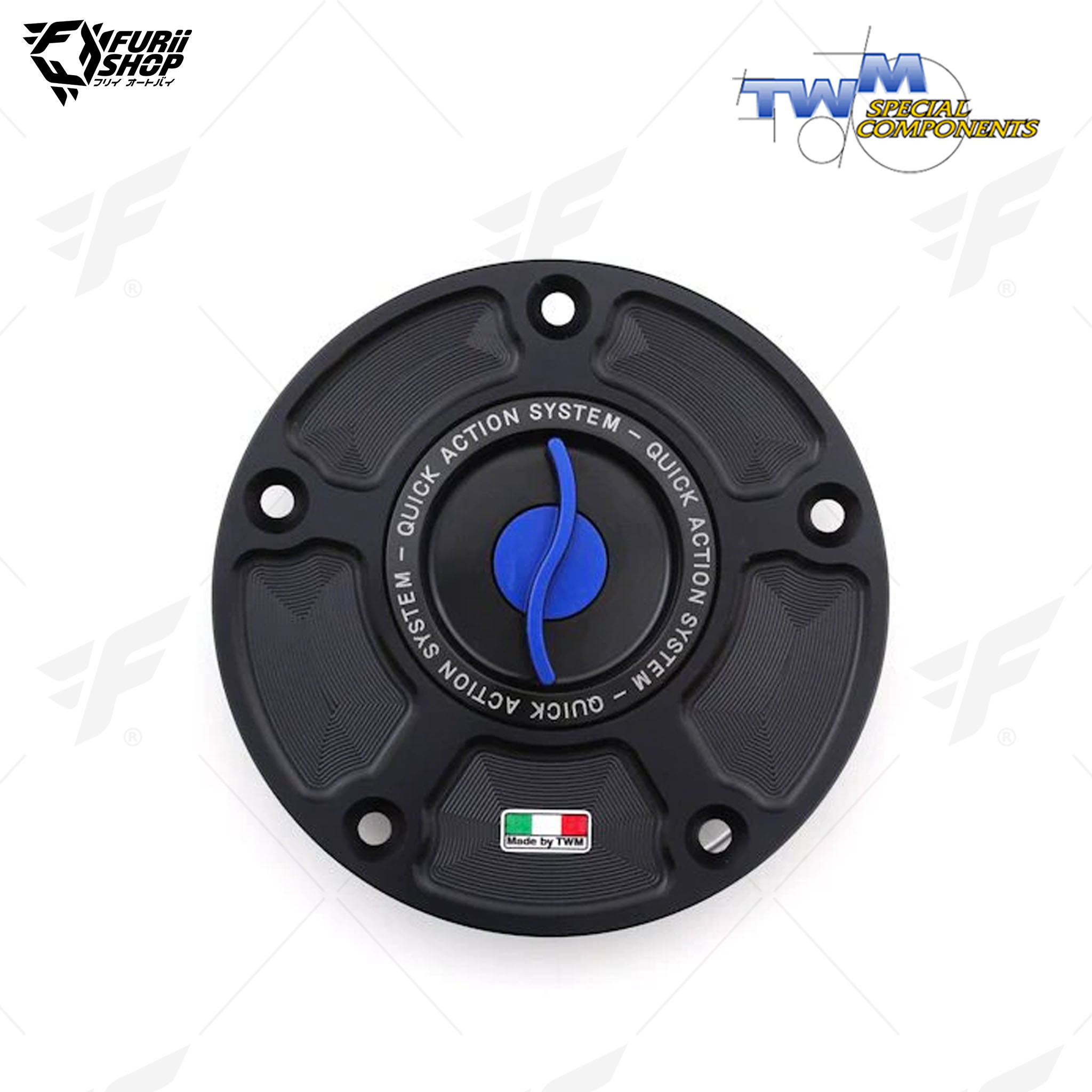 ฝาถังน้ำมัน Aluminium Fuel Cap TWM TKPR.03 : for Kawasaki VERSYS/ER-6 06-16/ZX-10R/RR 06-20/ZX-6R 07-17/Z 750/Z 800/R 07-16/Z 1000/SX/R 07-20/ZZR-1400/NINJA H2/R 16-21