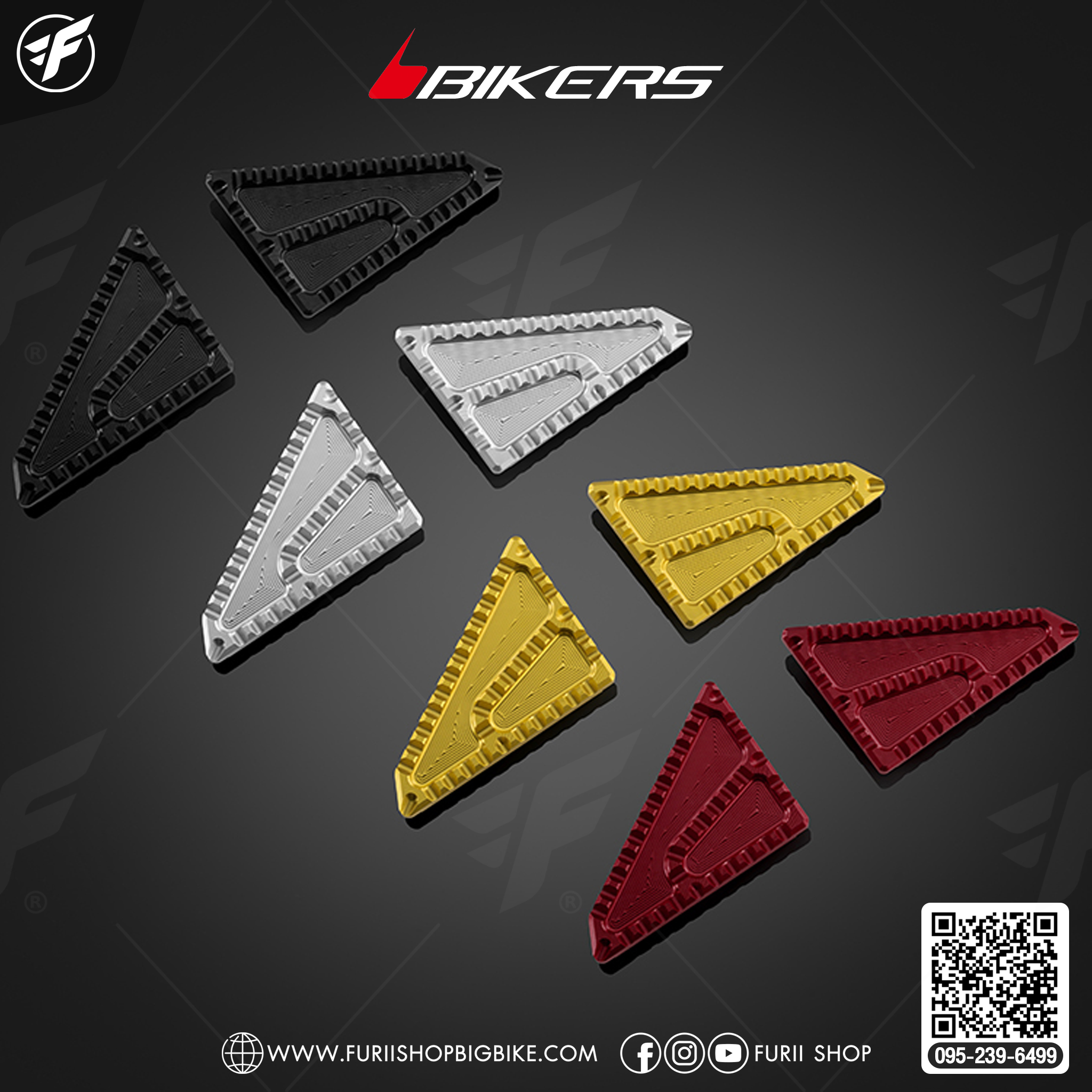 Bikers แผ่นกันลื่น พักเท้าหลัง H0926 for Honda X-ADV 2021
