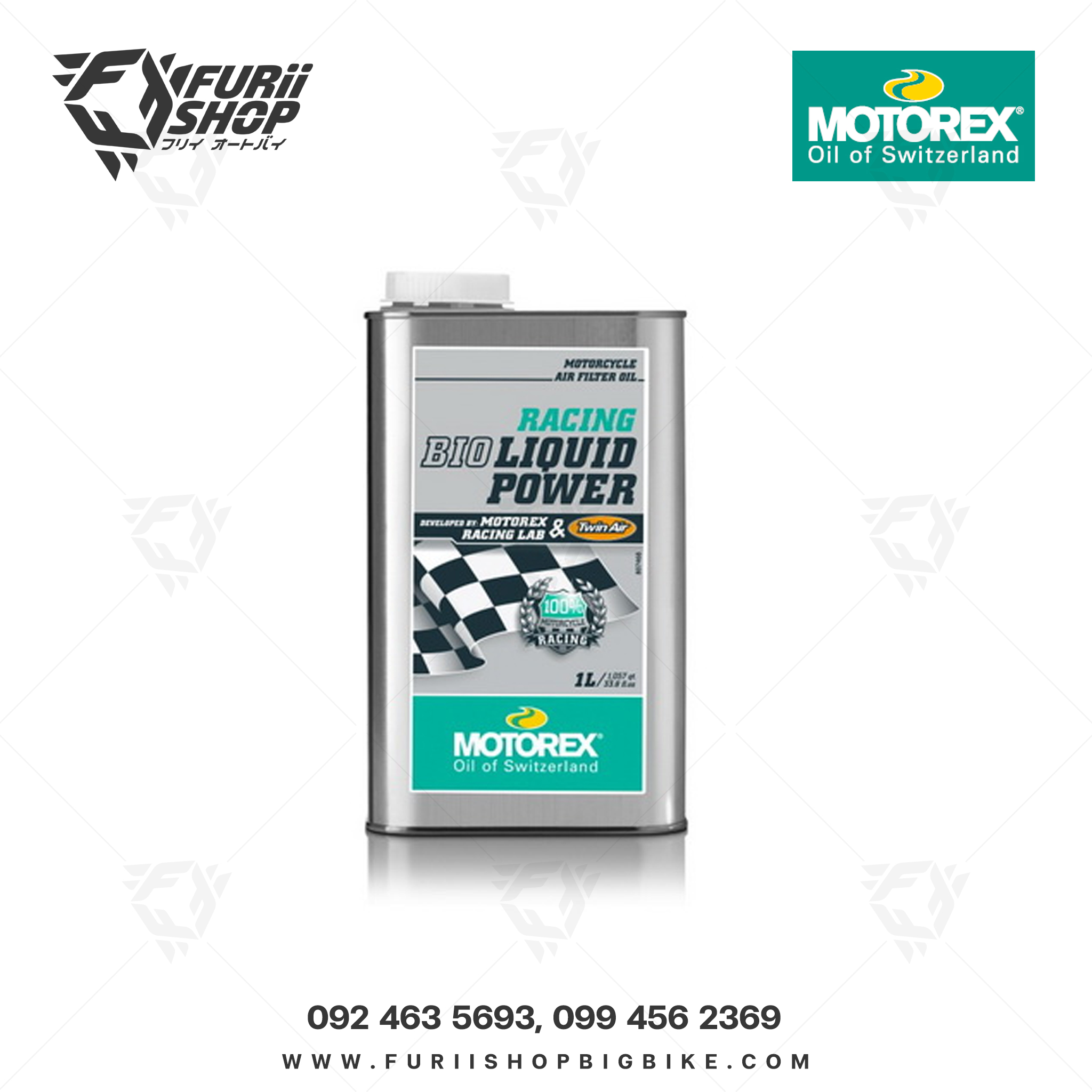 การบำรุงรักษาตัวกรองอากาศสำหรับรถมอเตอร์ไซค์ MOTOREX RACING BIO LIQUID POWER