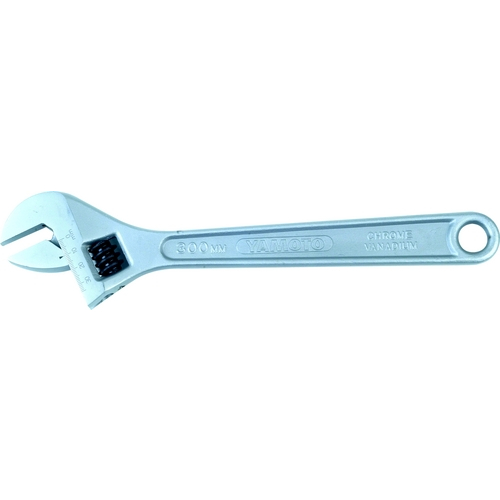 12" SATIN-CHROME ADJUSTABLE WRENCH