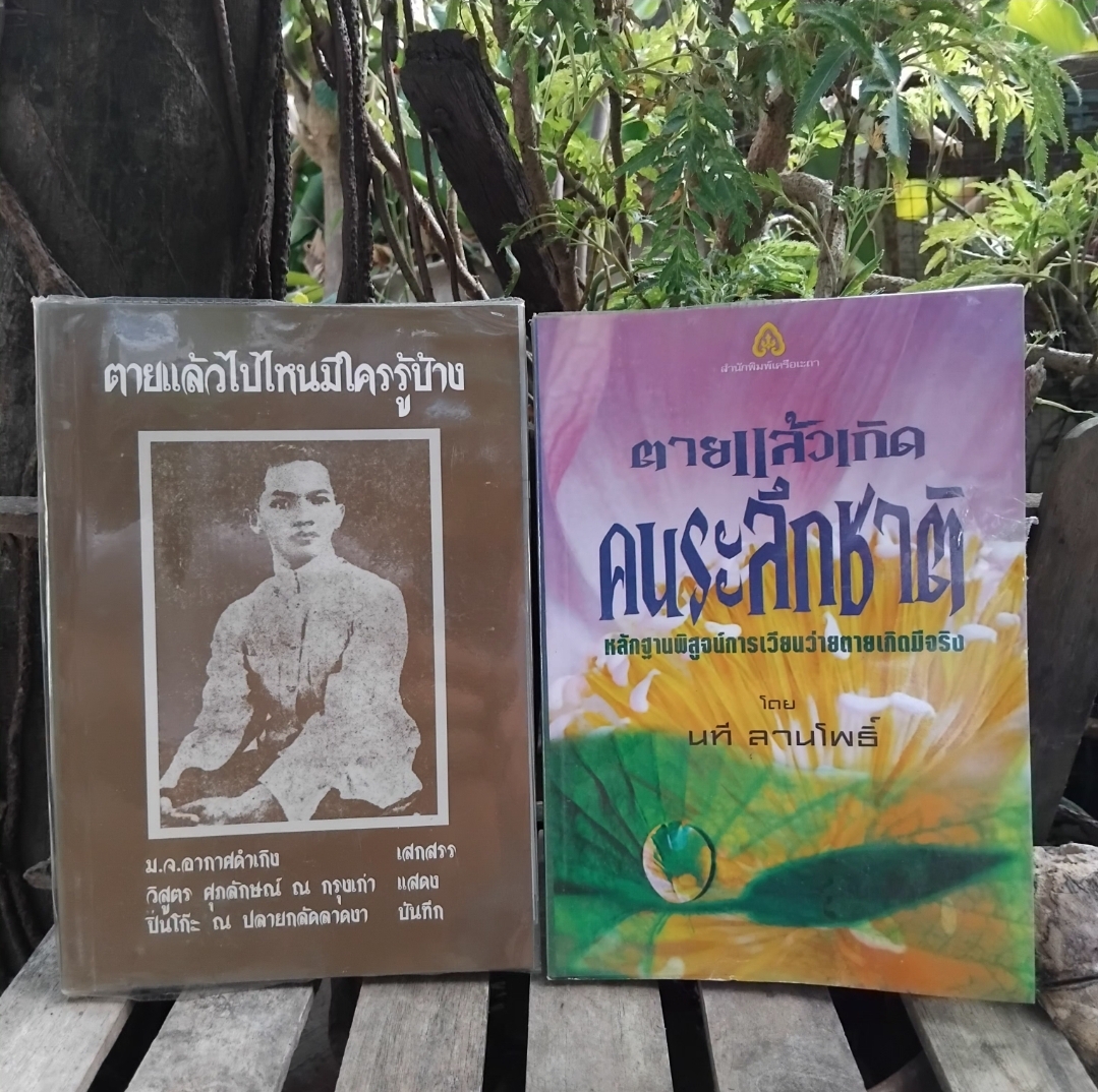 ตายแล้วไปไหนมีใครรู้บ้าง และ ตายแล้วเกิด คนระลึกชาติ สะสม สภาพดีมากครับ