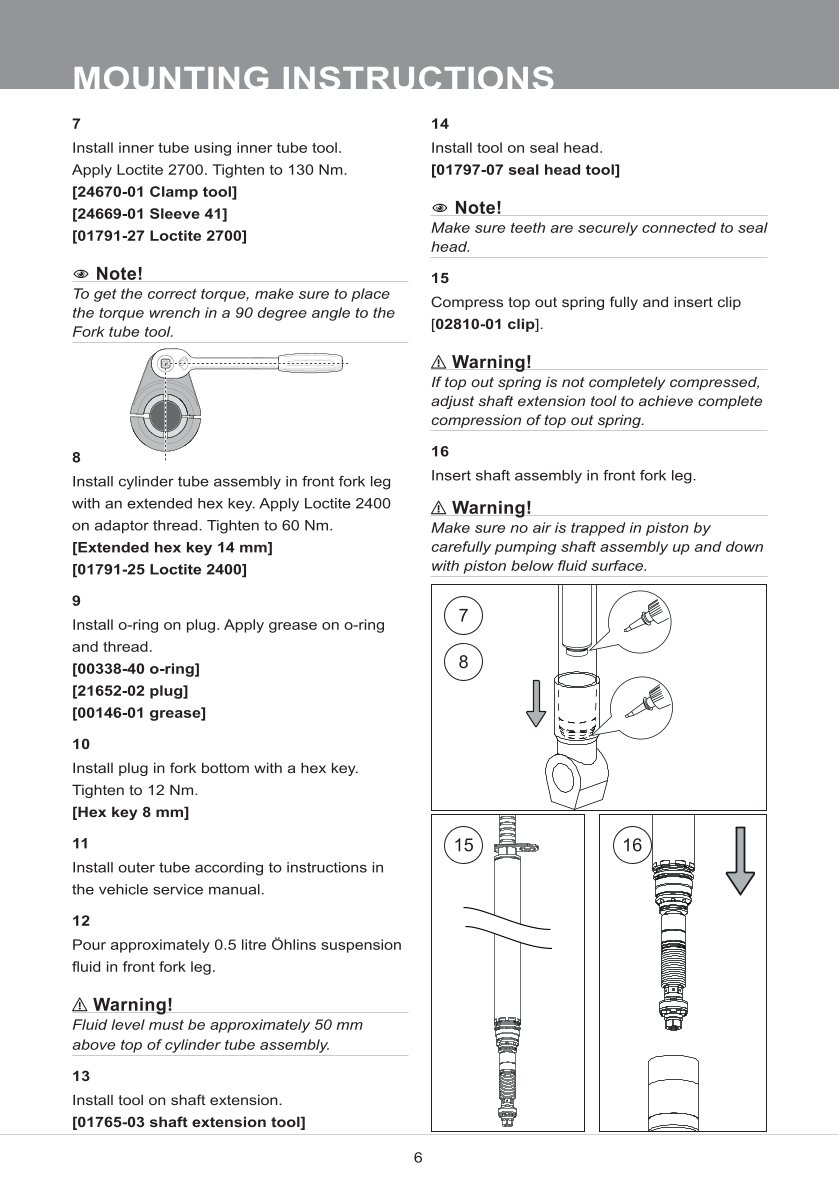 สปริงโช้คหน้า Ohlins FKR128 For Triumph Street Triple RS 2022