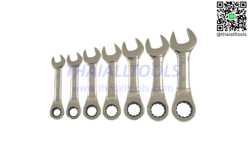 ชุดประแจปากตาย แหวนฟรี สั้น 3/8"-3/4" AF RATCHET COMBINATION SPANNER SET 7PC KENNEDY