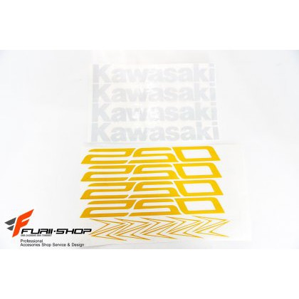 สติ๊กเกอร์ขอบล้อใน สีเหลือง ขาว FOR KAWASAKI Z250