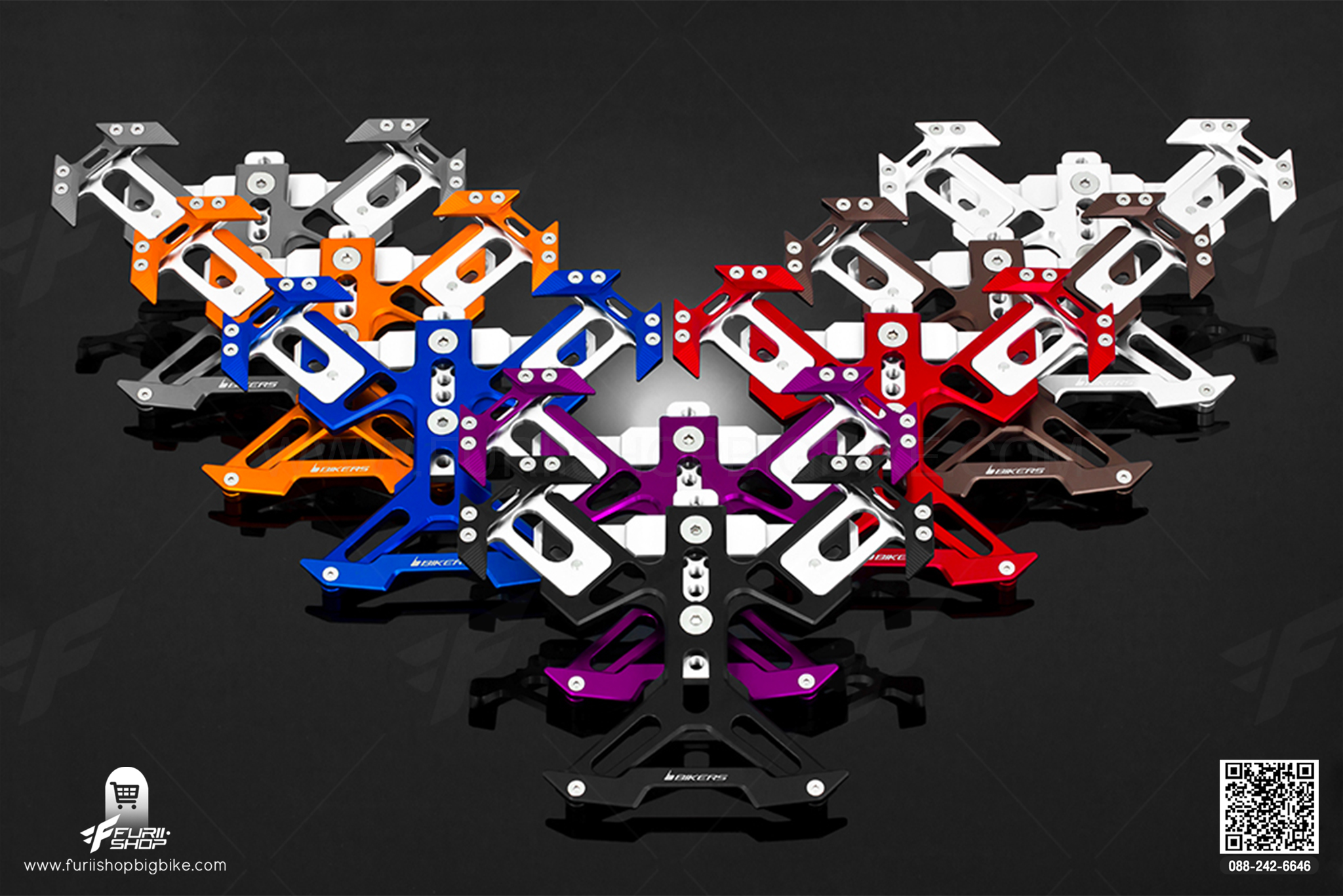 กรอบป้ายทะเบียน (Rear License Support) Bikers Kawasaki Z125