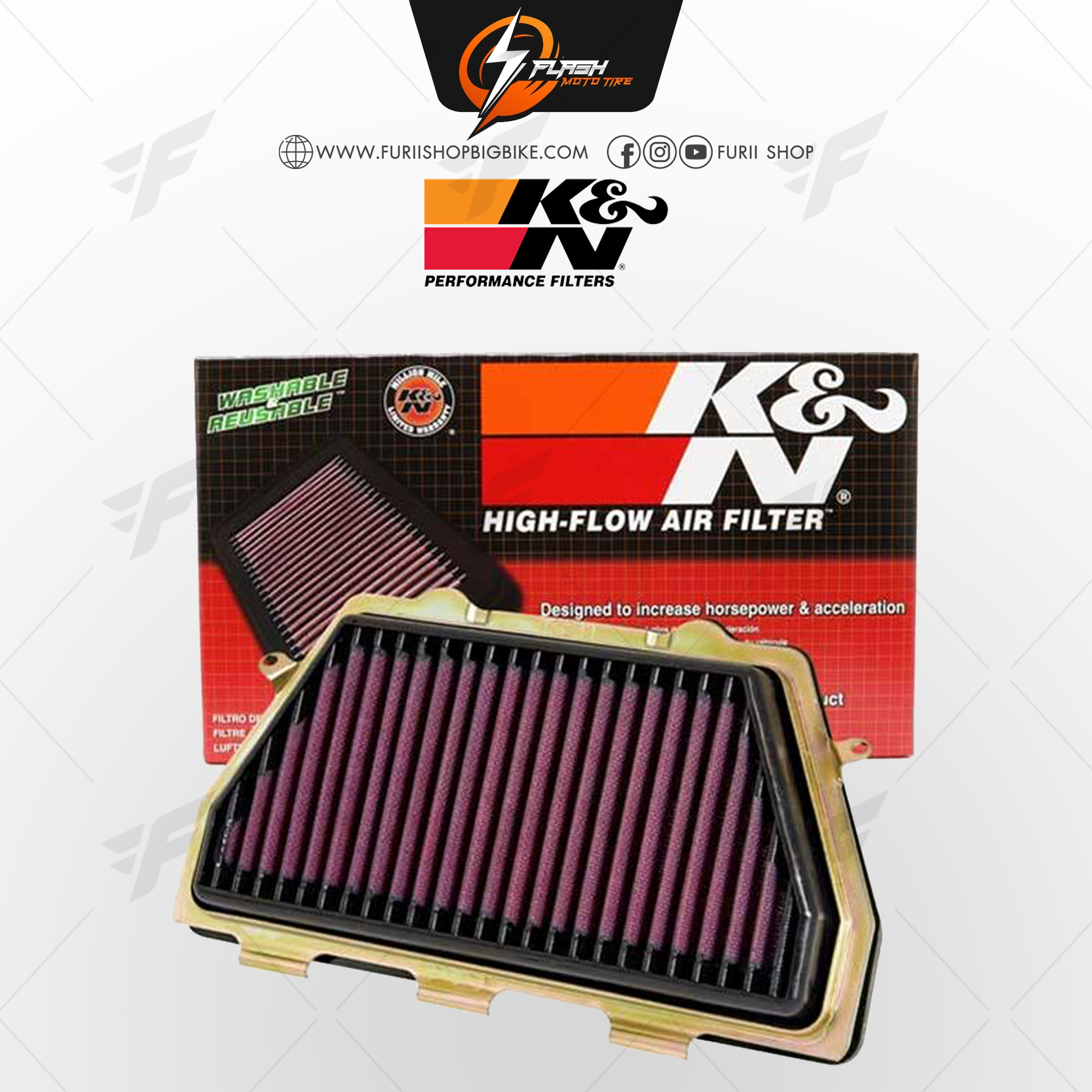 กรองอากาศ K&N สำหรับ HONDA