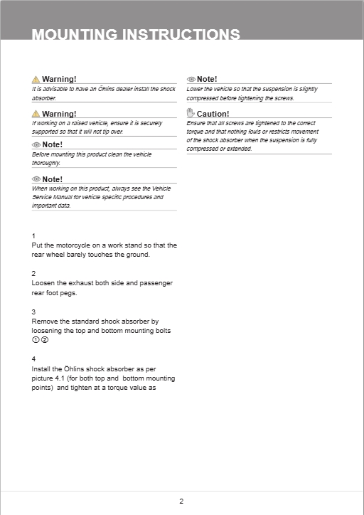 โช๊คหลังแต่ง Ohlins TR633 For Triumph Street Twin ปี 2016-2021