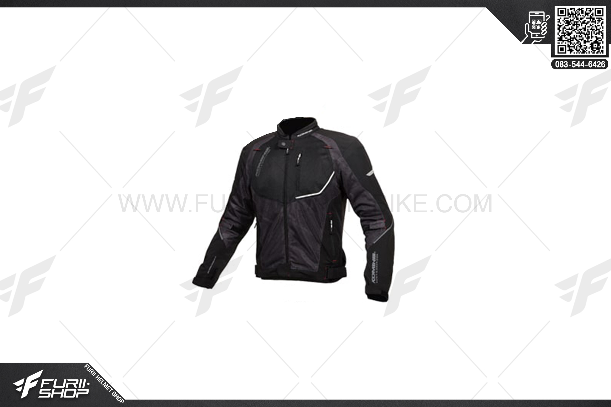 เสื้อแจ็คเก็ต KOMINE JK-139 WP Half M-JKT BLACK