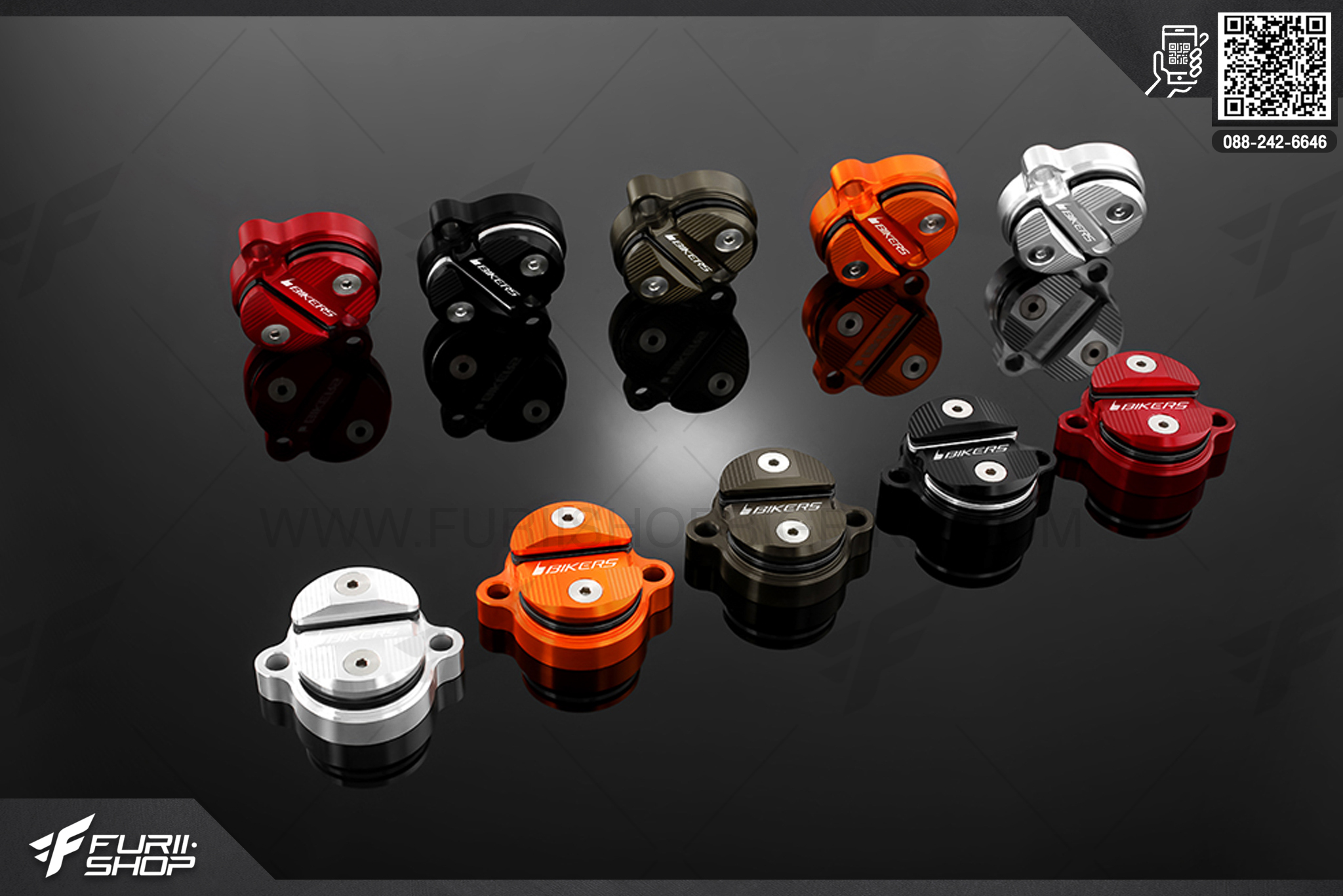 ฝาครอบวาล์วตัวเล็ก (Tappet Covers (2 Pieces)) Kawasaki KSR Final Edition