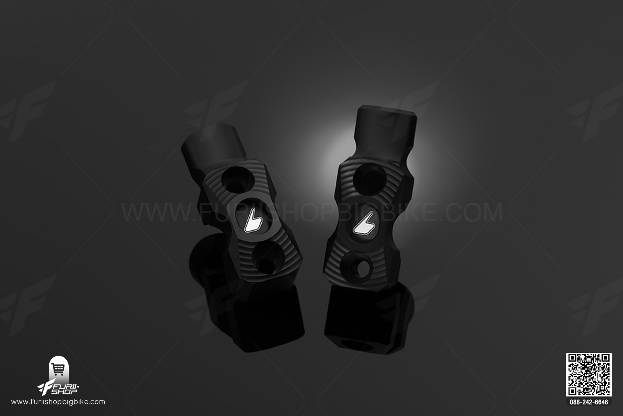 Rotating Bar Clamps With Mirror Hole (2 Pieces) Bikers Versys650ABS 2015-2020