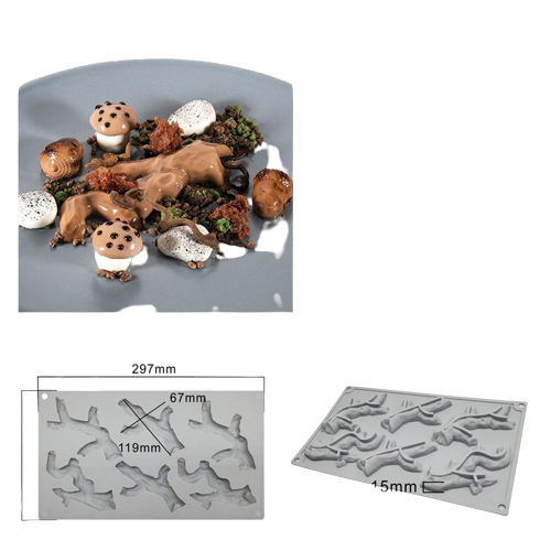 แม่พิพม์ซิลิโคน ทอนไม้ กลีบส้ม