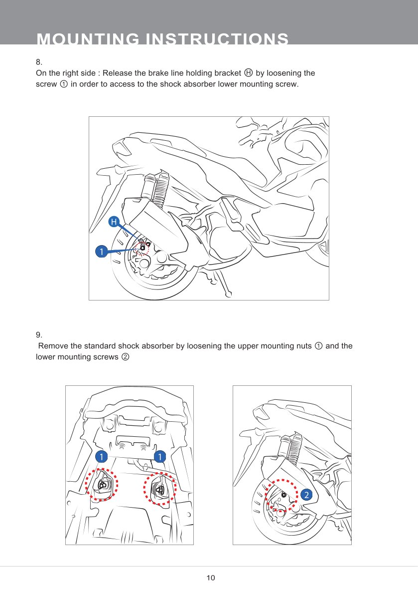 โช๊คหลังแต่ง Ohlins HO345 For Honda ADV 160 ปี 2022-2023