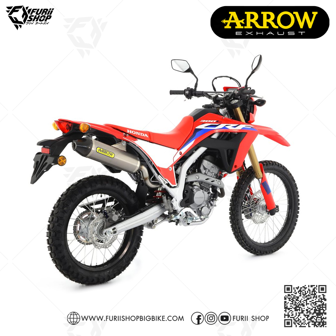ท่อมอเตอร์ไซค์ Arrow Slip on Titanium-Carbon : for Honda CRF300L /Rally 2021