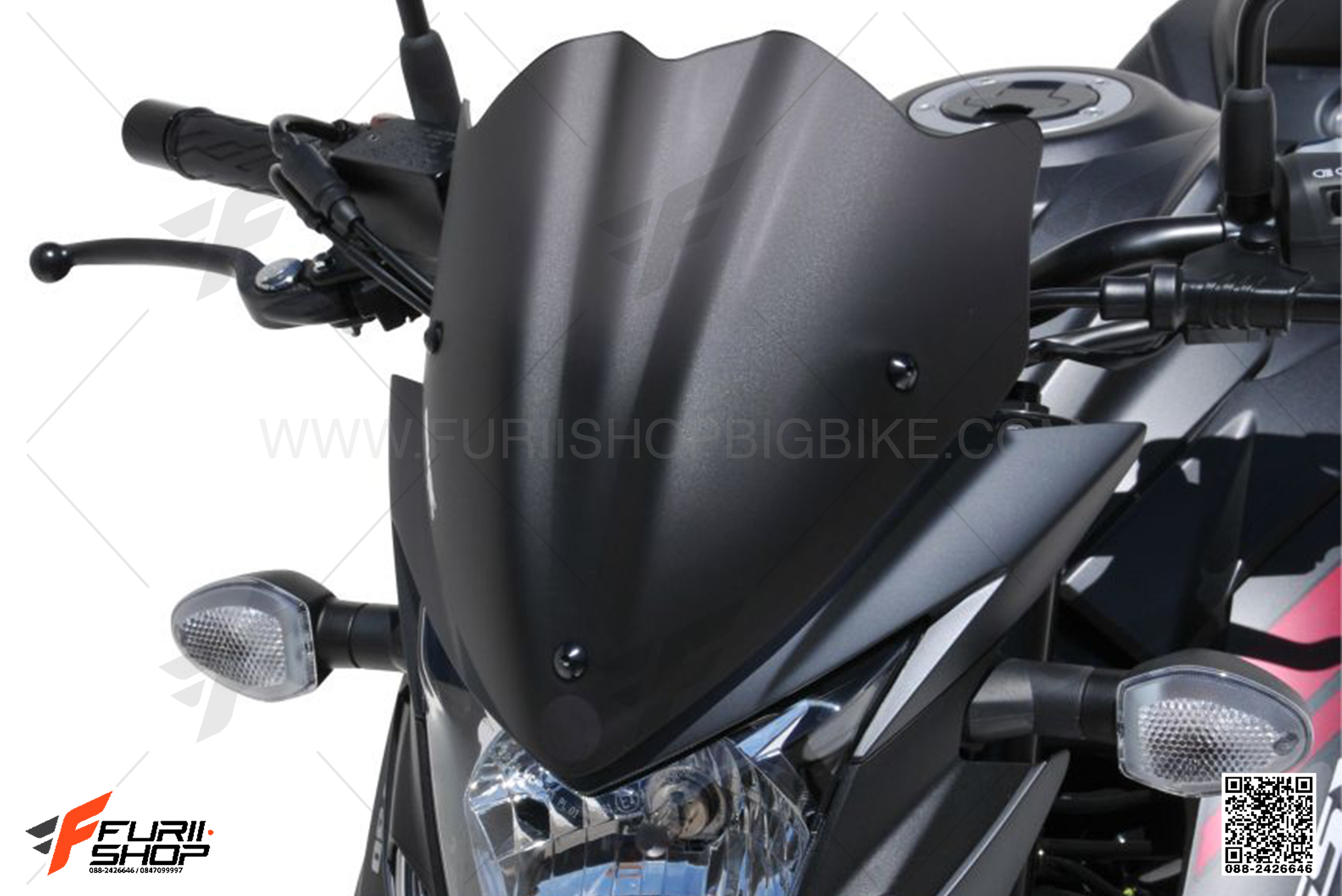 ชิวหน้า ERMAX SPORT ดำด้าน FOR SUZUKI GSX-S750