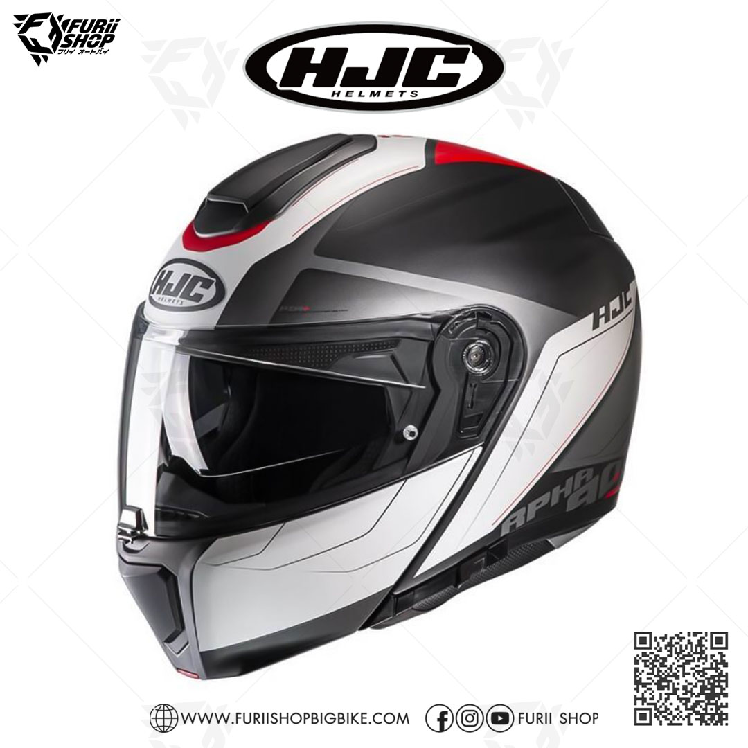 หมวกกันน็อคเต็มใบ(มีแว่นดำ) HJC RPHA90 : CADAN MC1SF